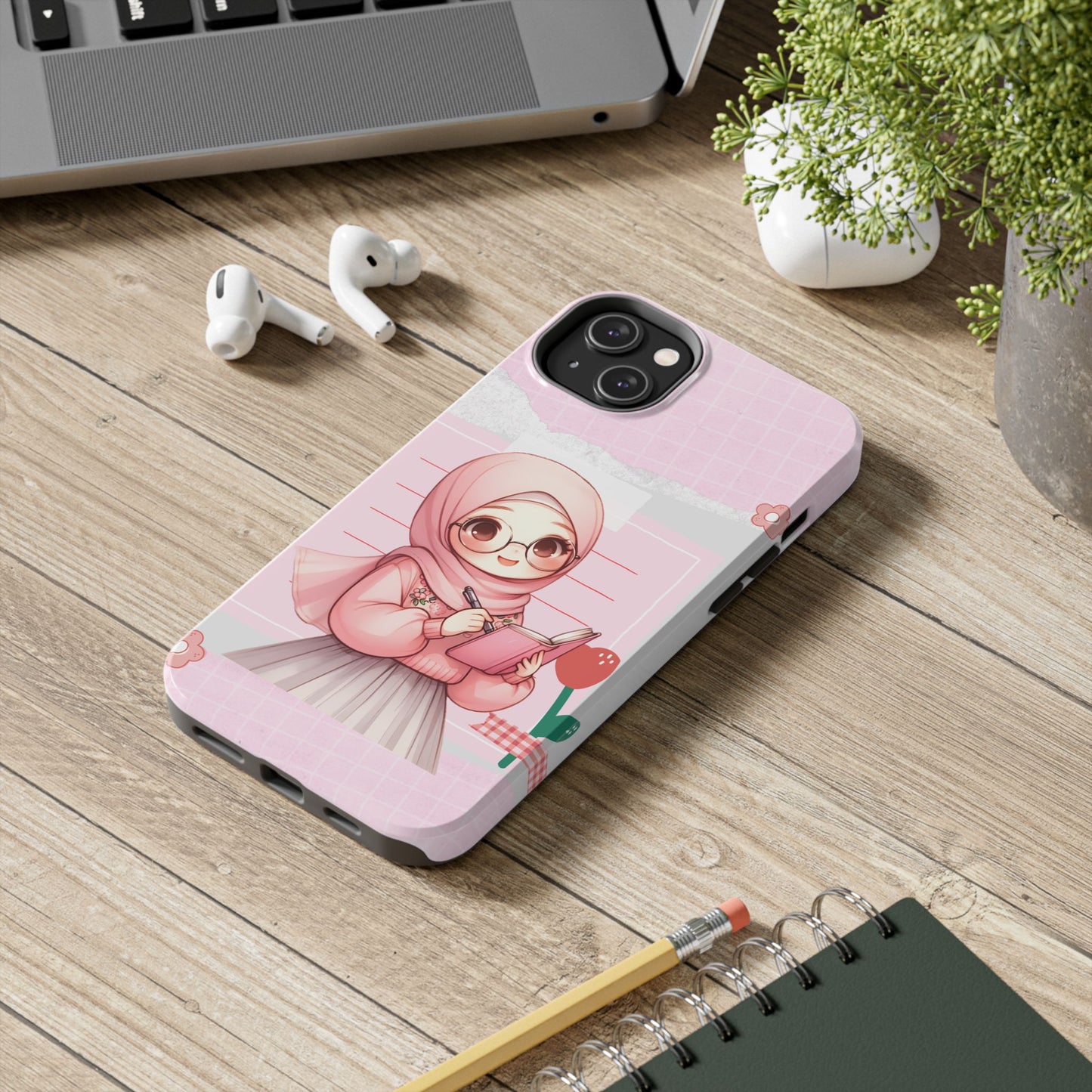 Cute Illustrated Phone Case for Girls - Stylish Tough Phone Cases with Floral Design