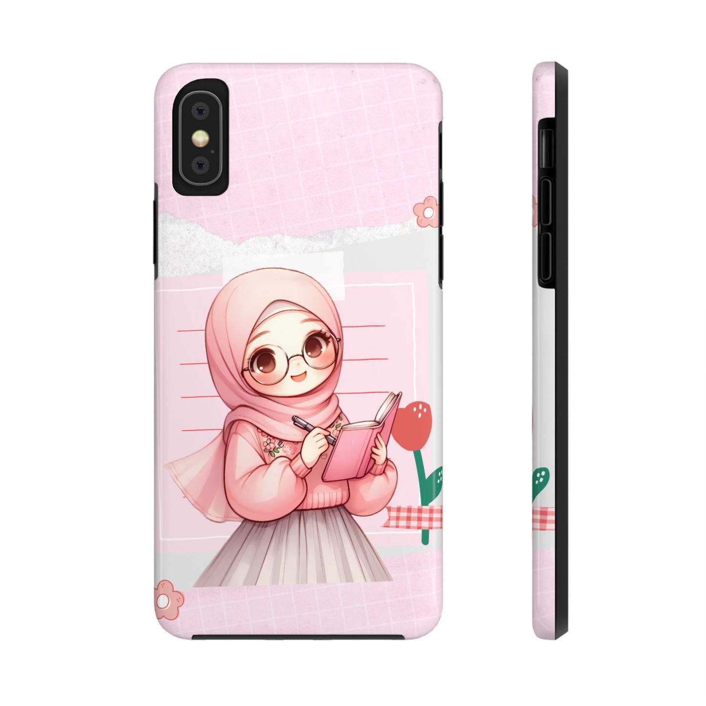 Cute Illustrated Phone Case for Girls - Stylish Tough Phone Cases with Floral Design