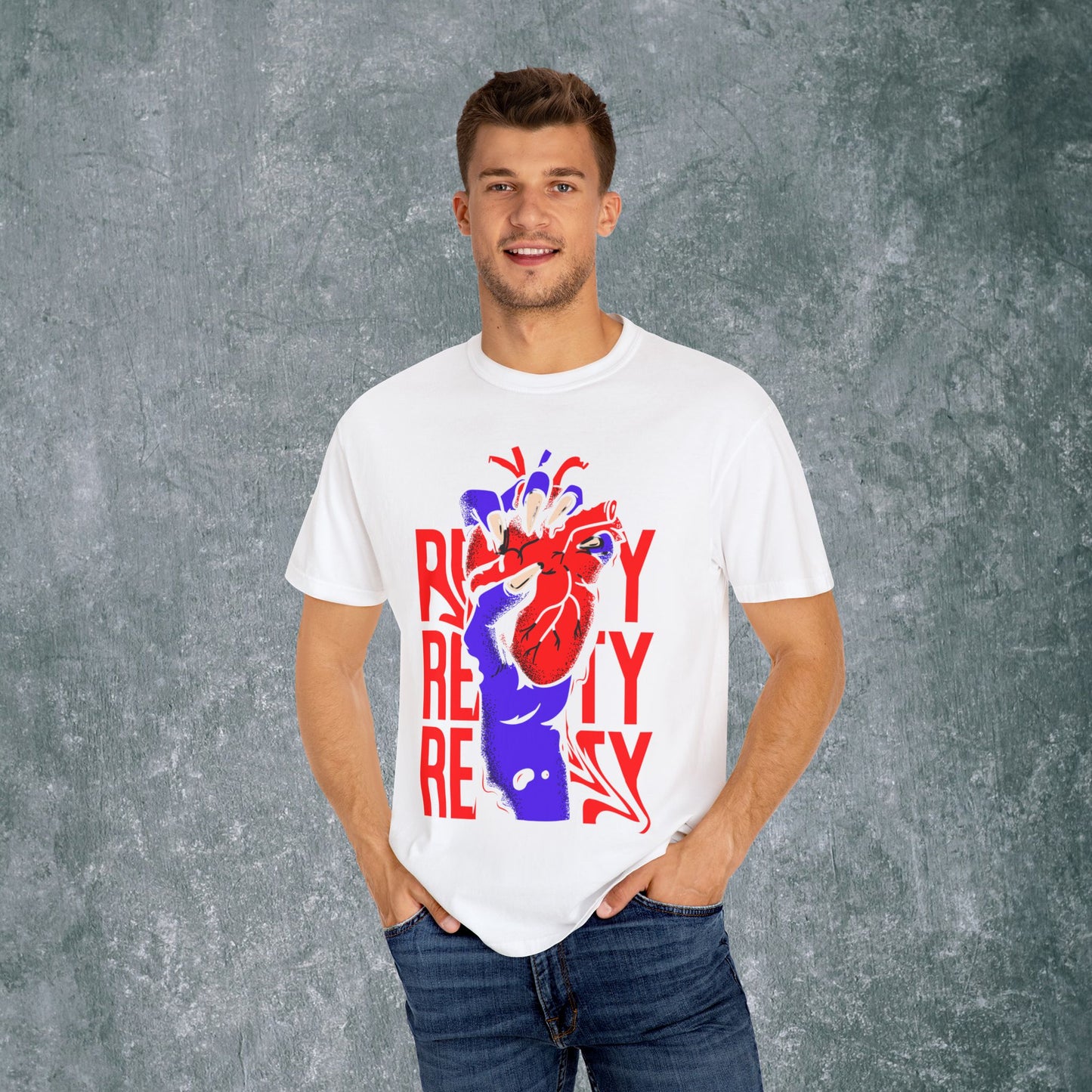Vibrant Heart Unisex Garment-Dyed T-Shirt