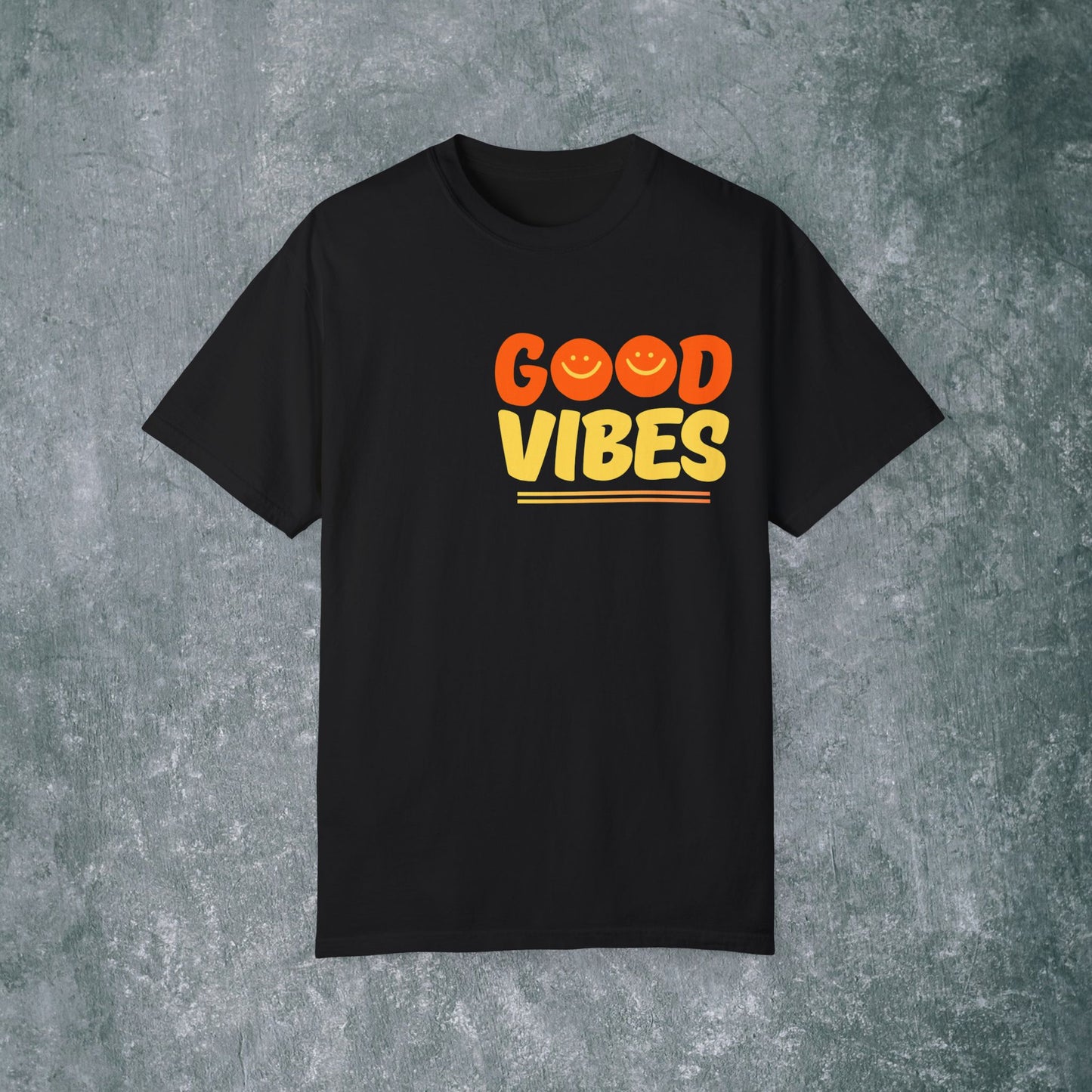 Good Vibes Unisex Garment-Dyed T-Shirt - Casual Summer Style