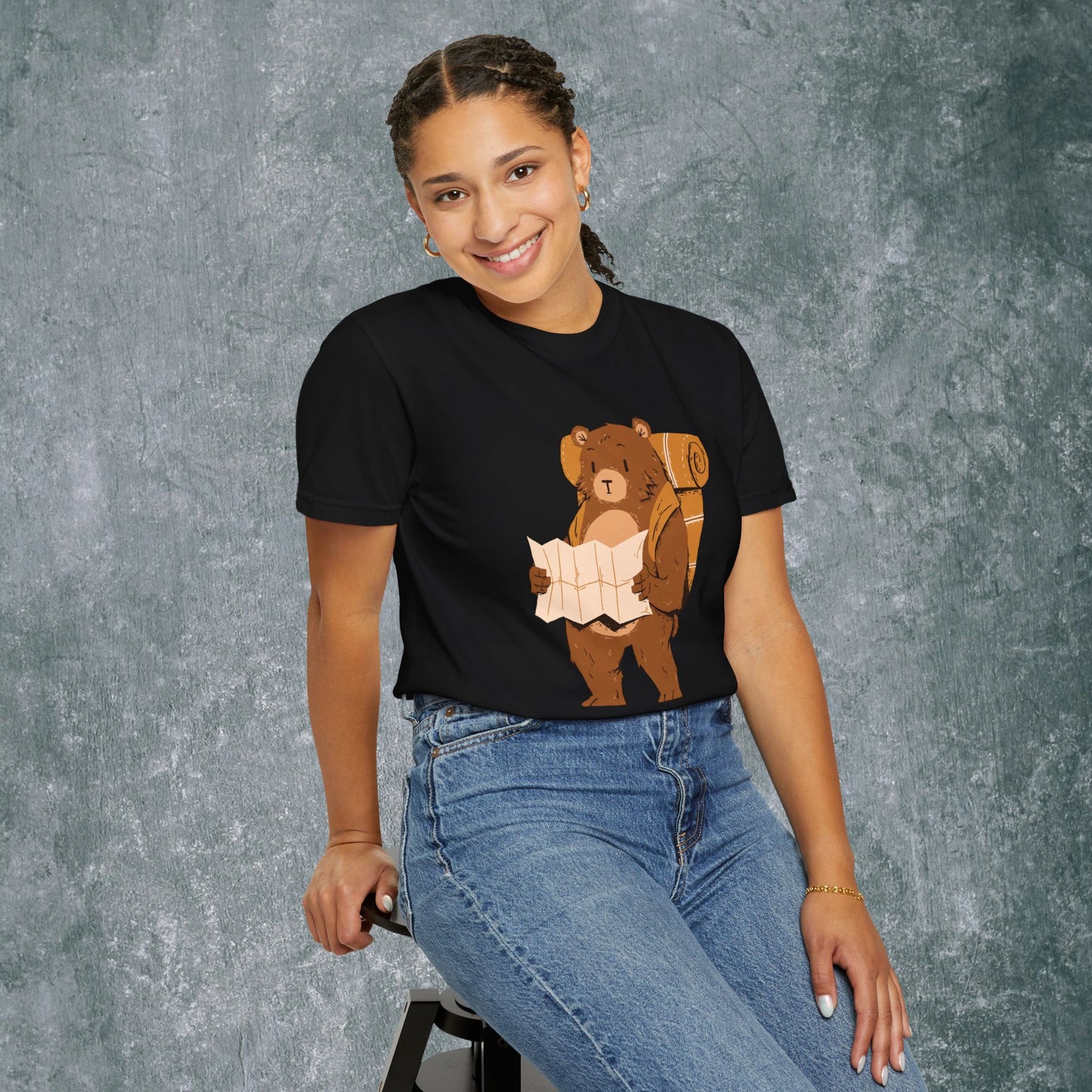 Explore Bear Unisex Garment-Dyed T-Shirt
