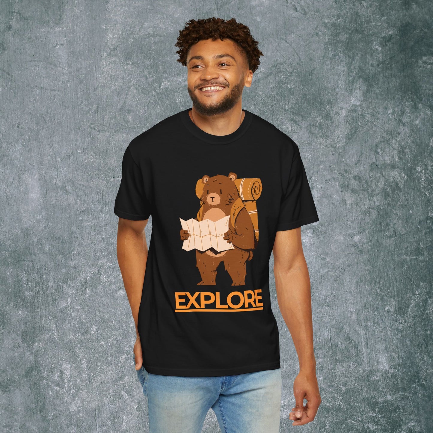 Explore Bear Unisex Garment-Dyed T-Shirt