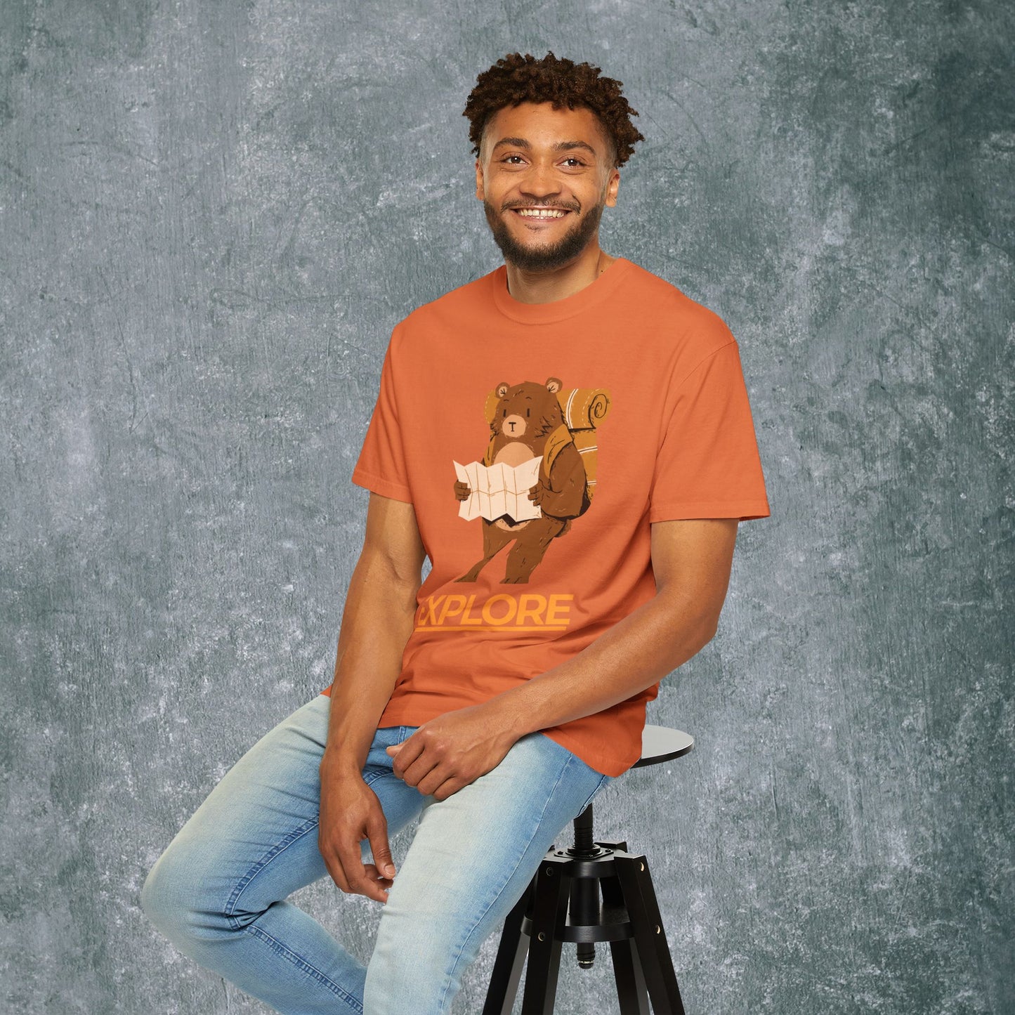 Explore Bear Unisex Garment-Dyed T-Shirt