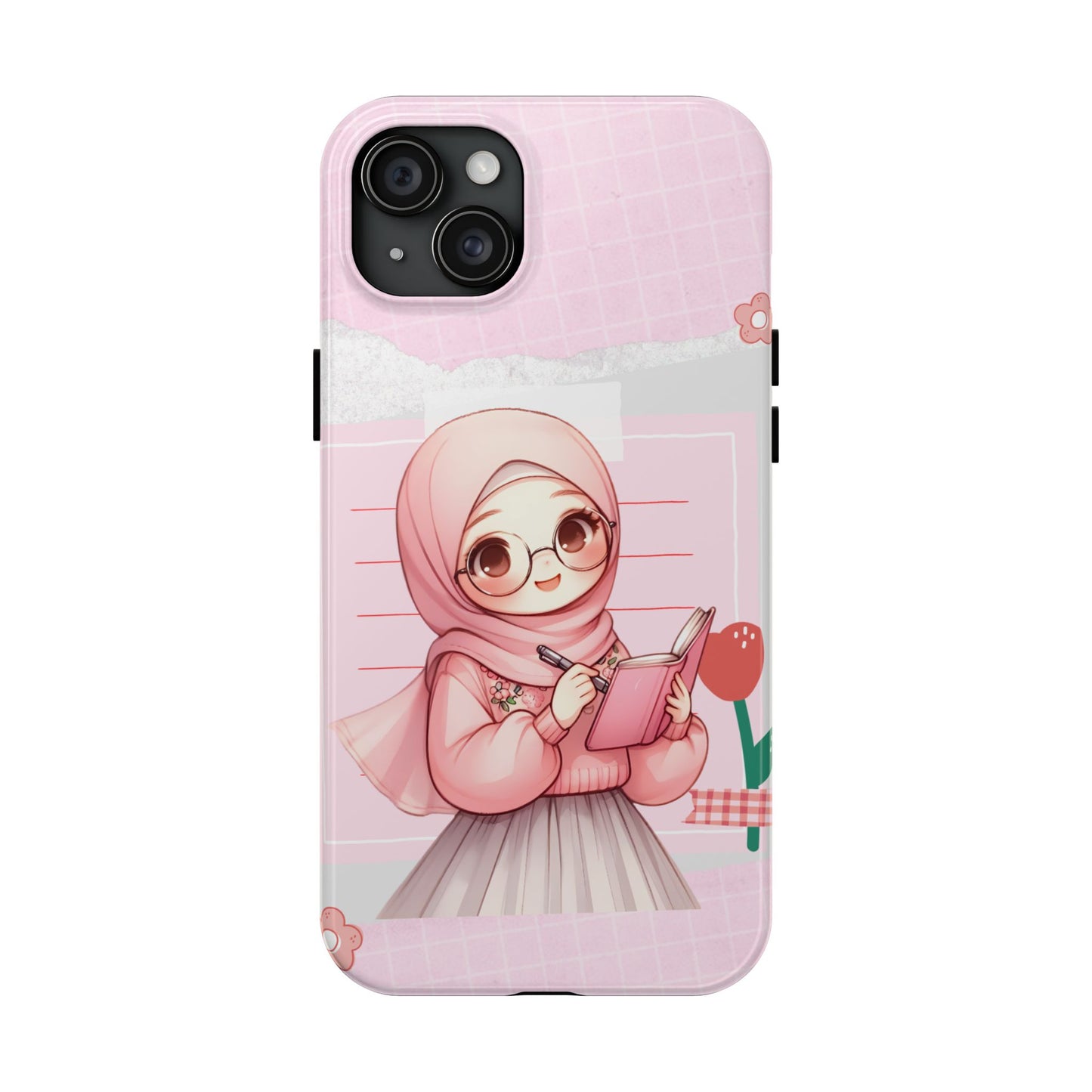 Cute Illustrated Phone Case for Girls - Stylish Tough Phone Cases with Floral Design