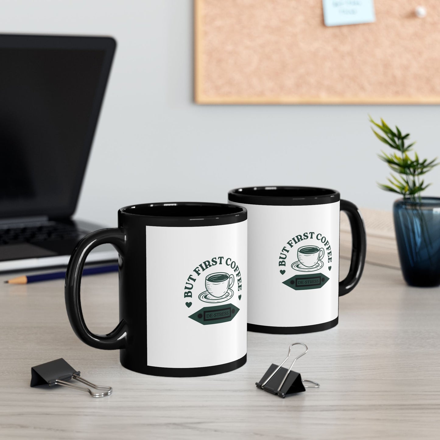 But First Coffee Black Mug - 11oz & - Perfect Gift for Coffee Lovers