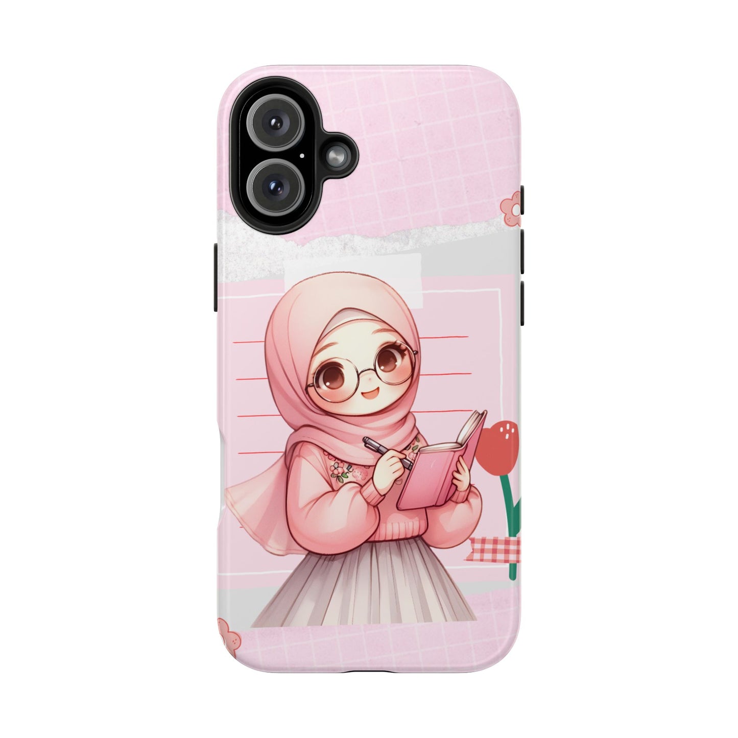 Cute Illustrated Phone Case for Girls - Stylish Tough Phone Cases with Floral Design
