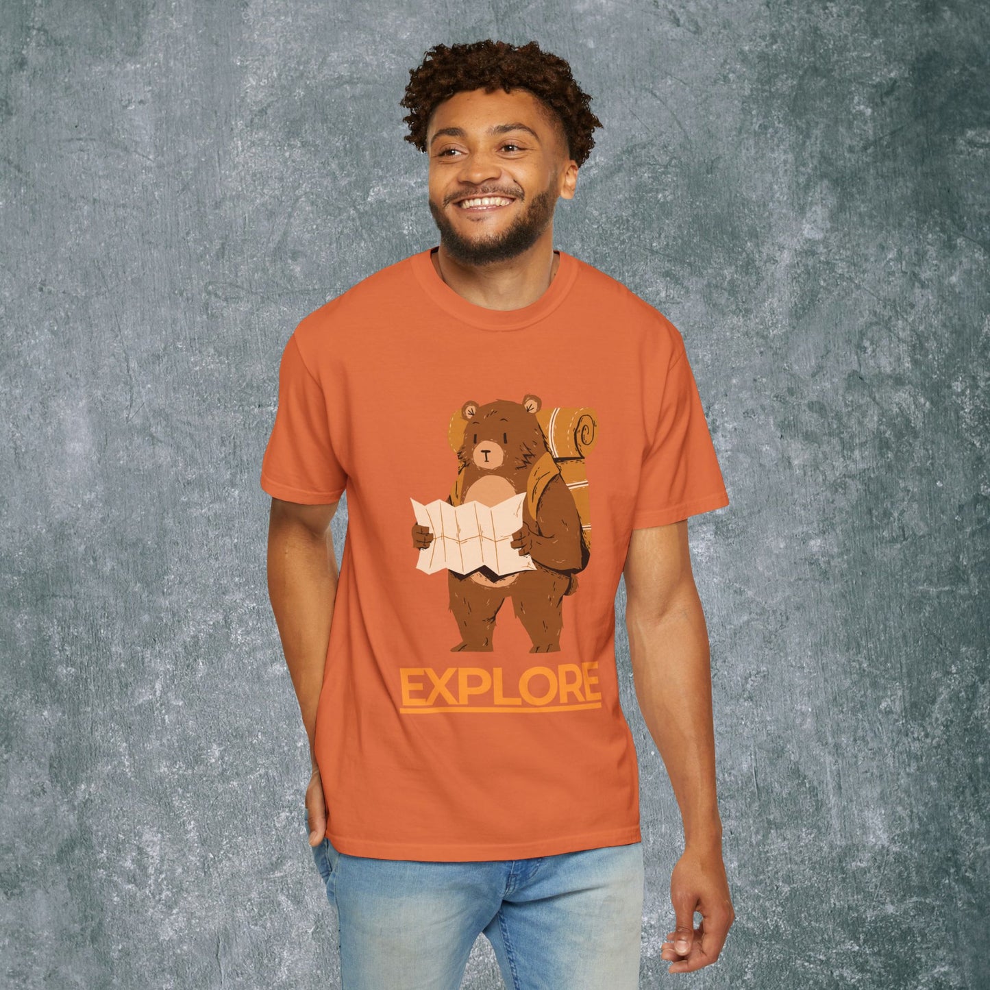 Explore Bear Unisex Garment-Dyed T-Shirt