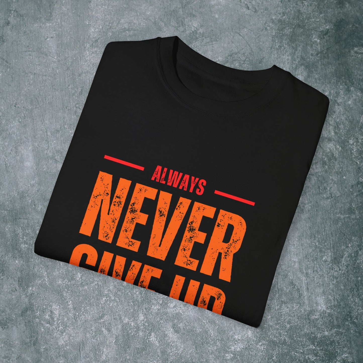Garment-Dyed T-shirt with Bold Lines Design