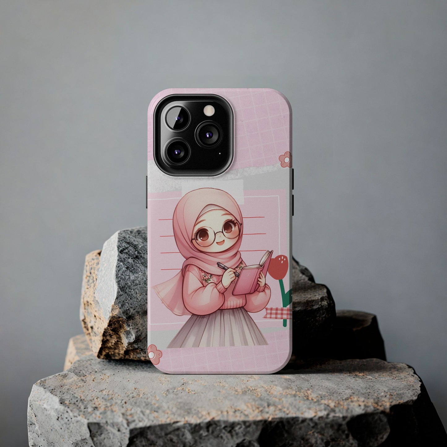Cute Illustrated Phone Case for Girls - Stylish Tough Phone Cases with Floral Design