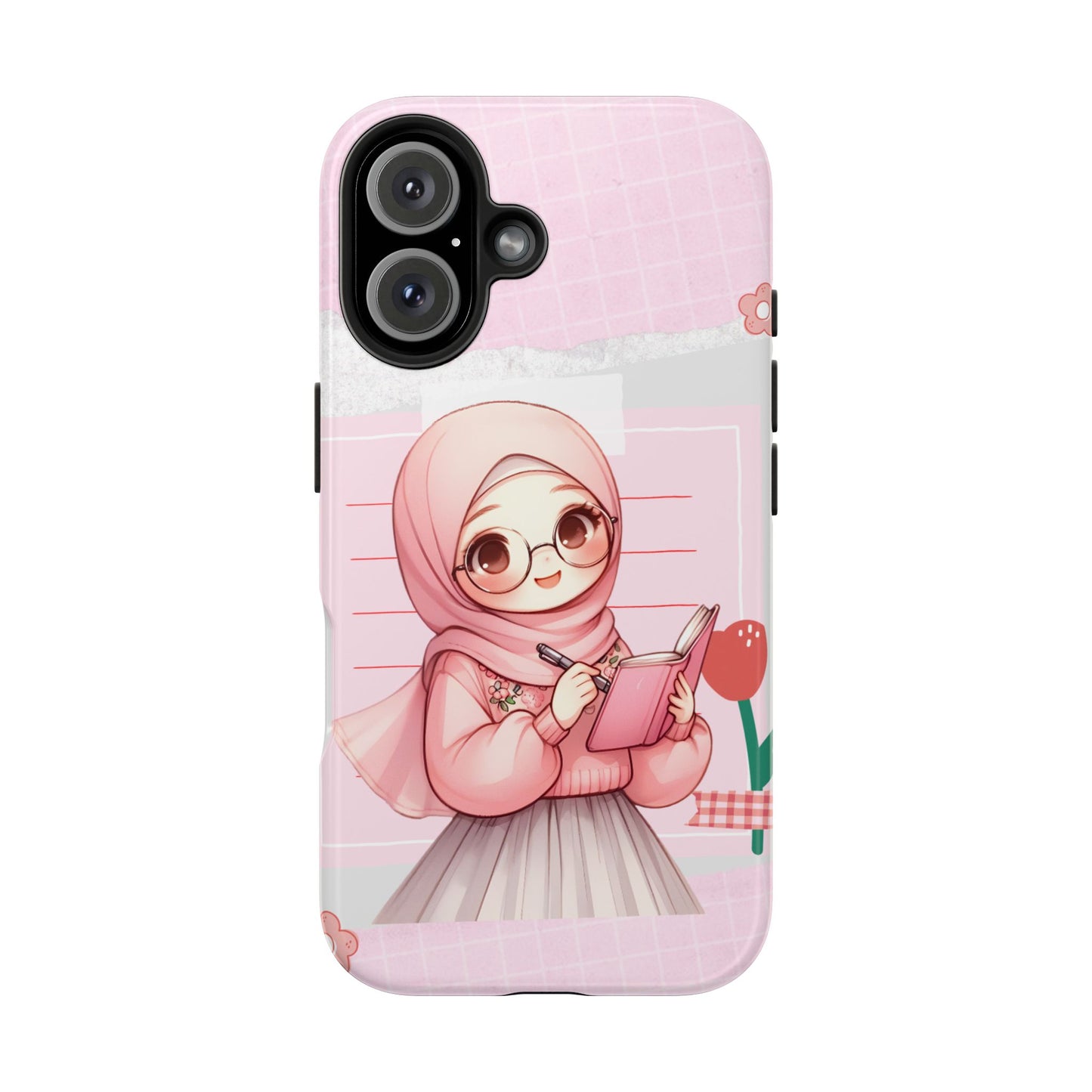 Cute Illustrated Phone Case for Girls - Stylish Tough Phone Cases with Floral Design