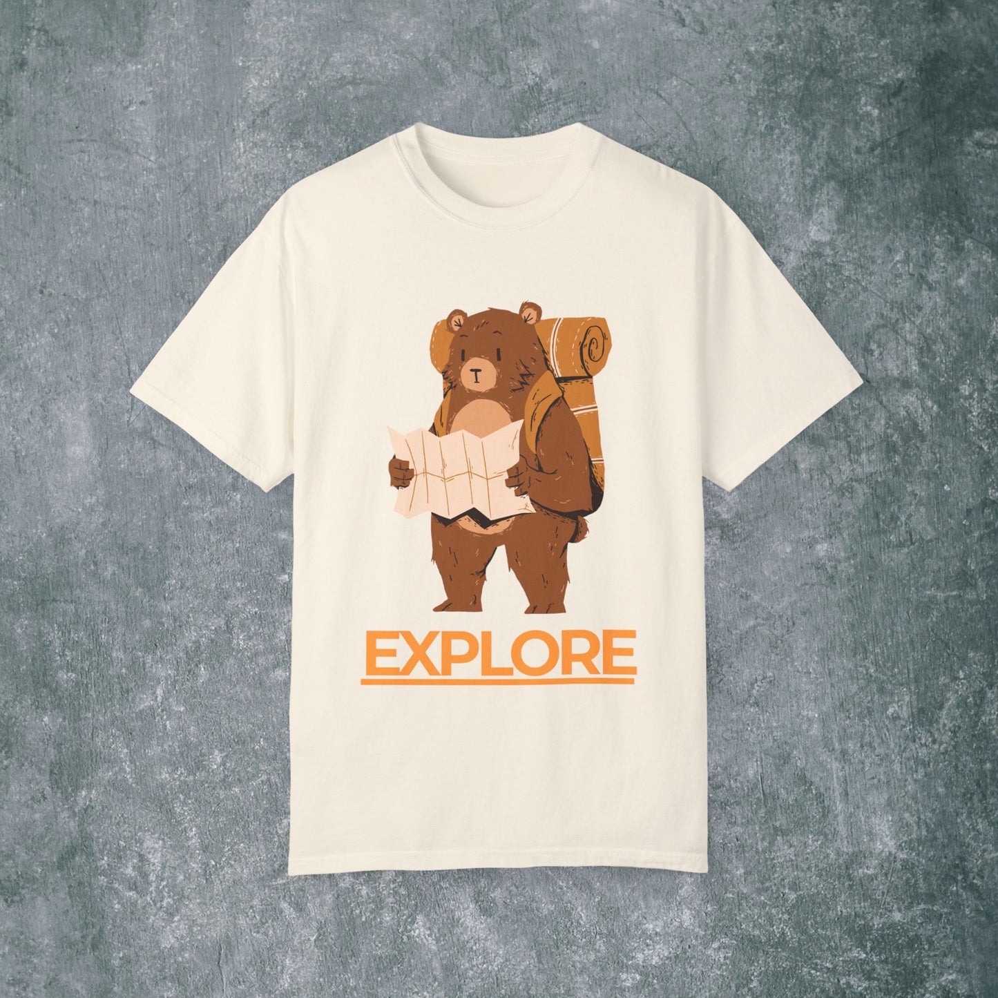 Explore Bear Unisex Garment-Dyed T-Shirt