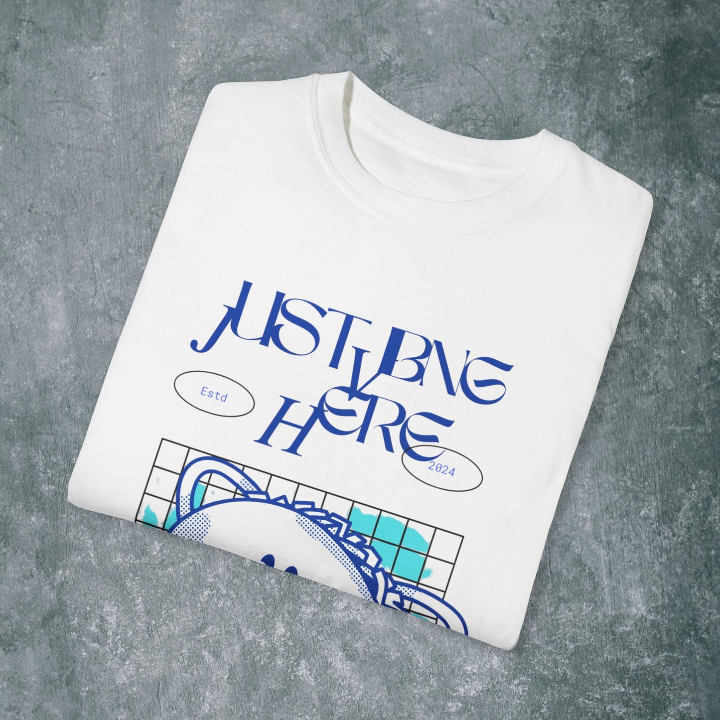 Playful Graphic Tee - 'Just Being Here' Unisex T-Shirt