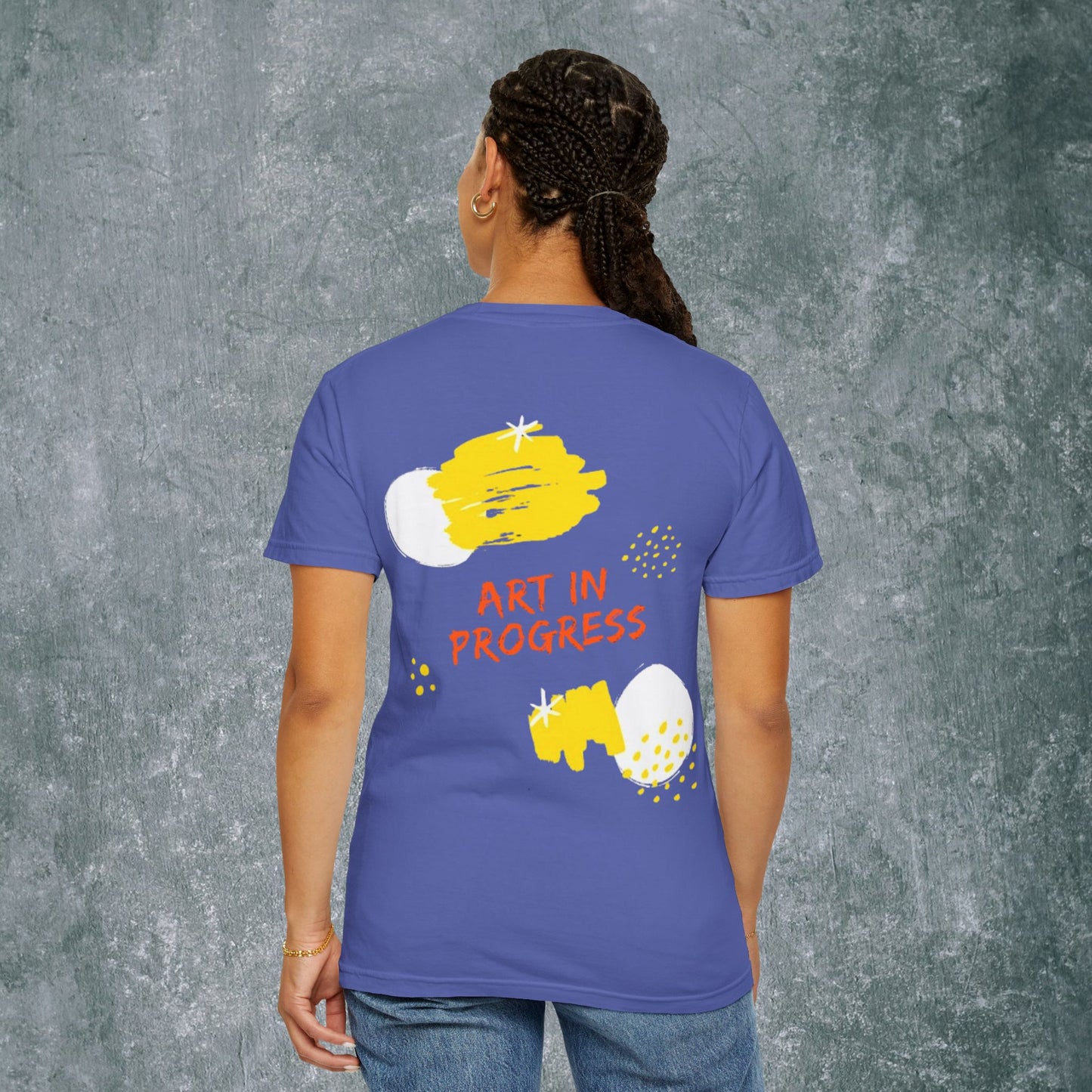 Art in Progress T-Shirt - Creative Expression Tee - With Back Print