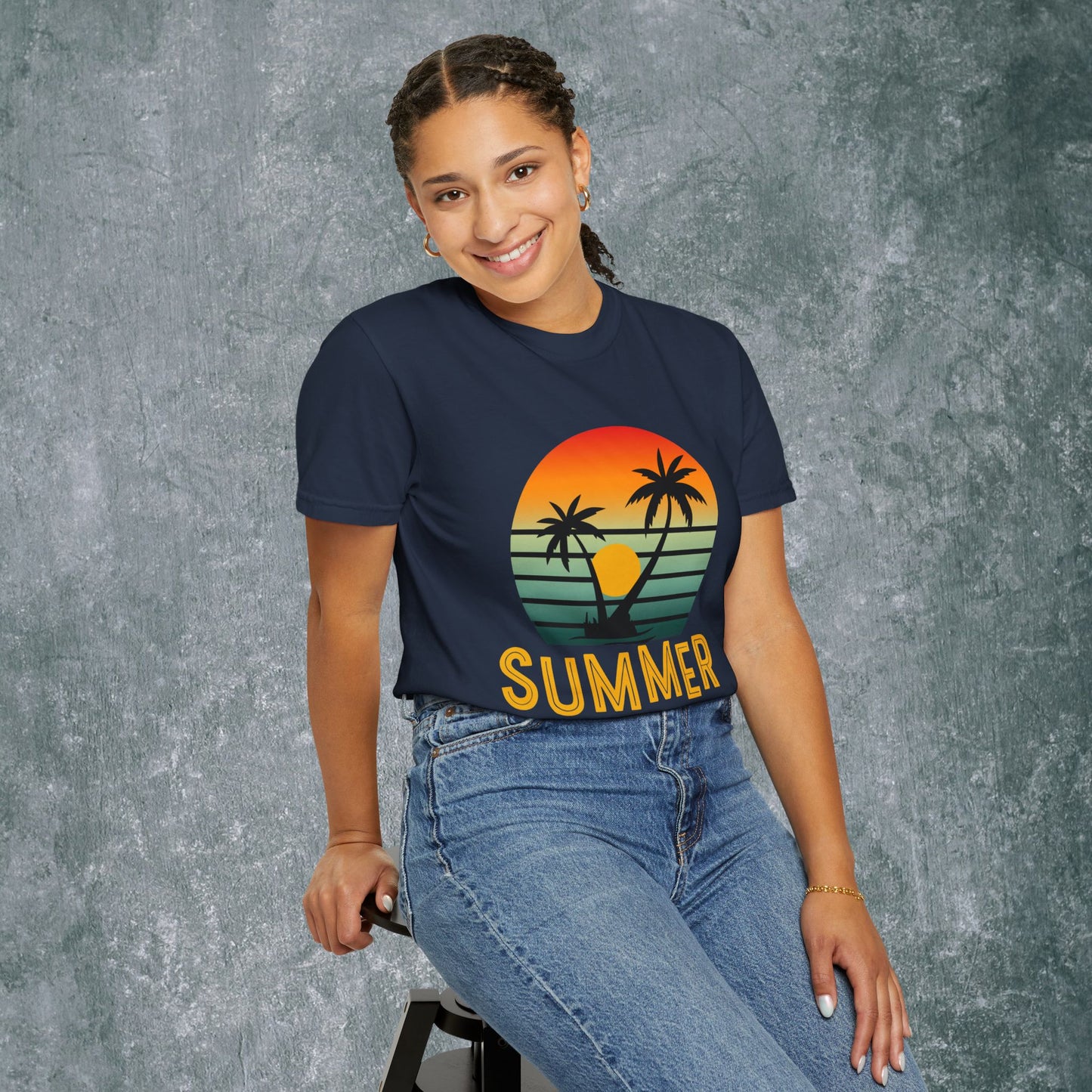 Summer Sunset Graphic Unisex T-Shirt | Vibrant Vacation Vibe