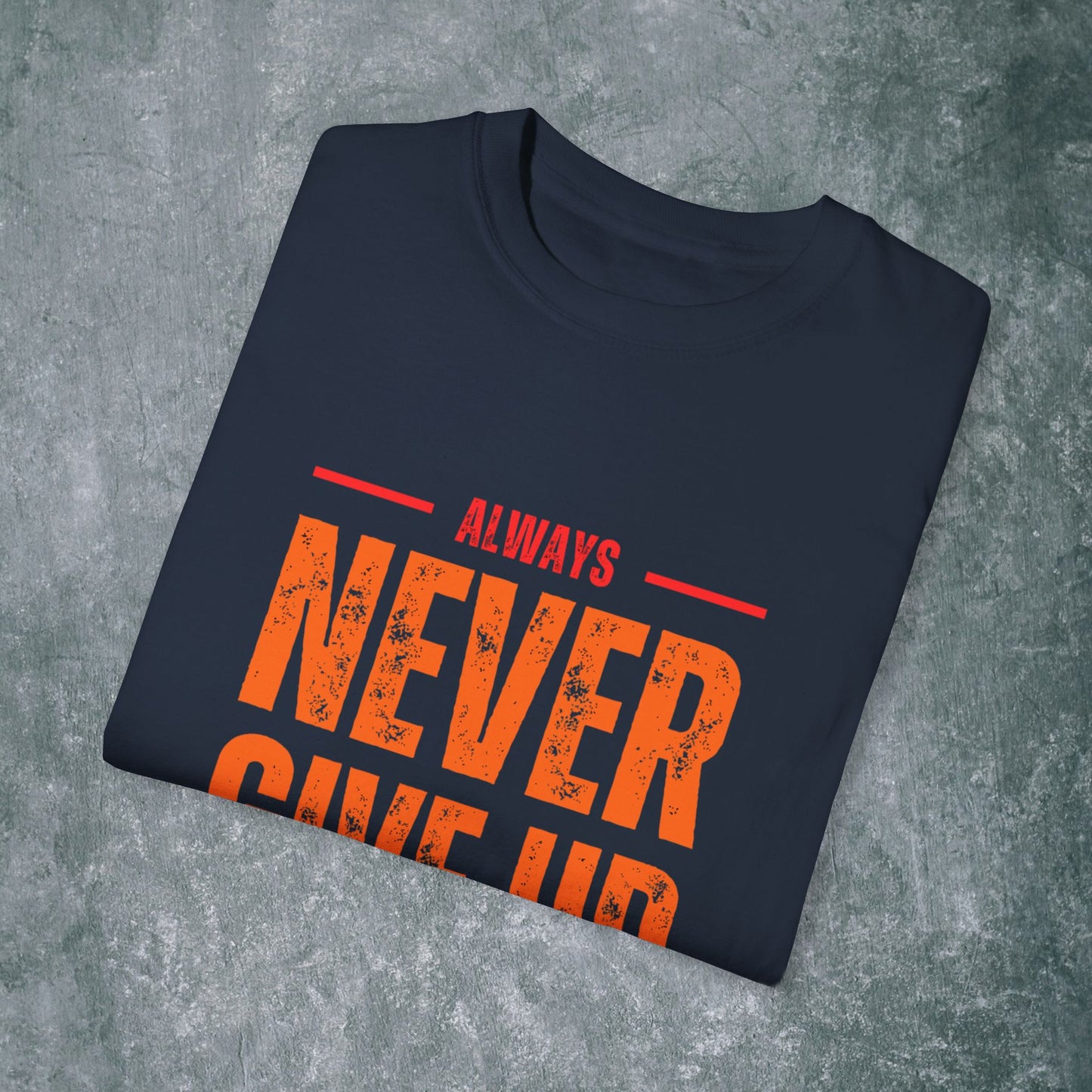 Garment-Dyed T-shirt with Bold Lines Design