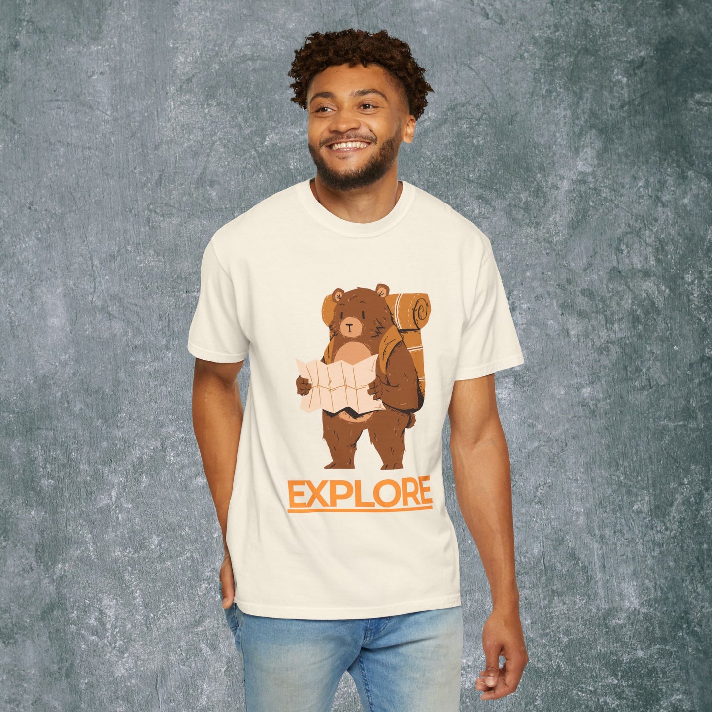 Explore Bear Unisex Garment-Dyed T-Shirt