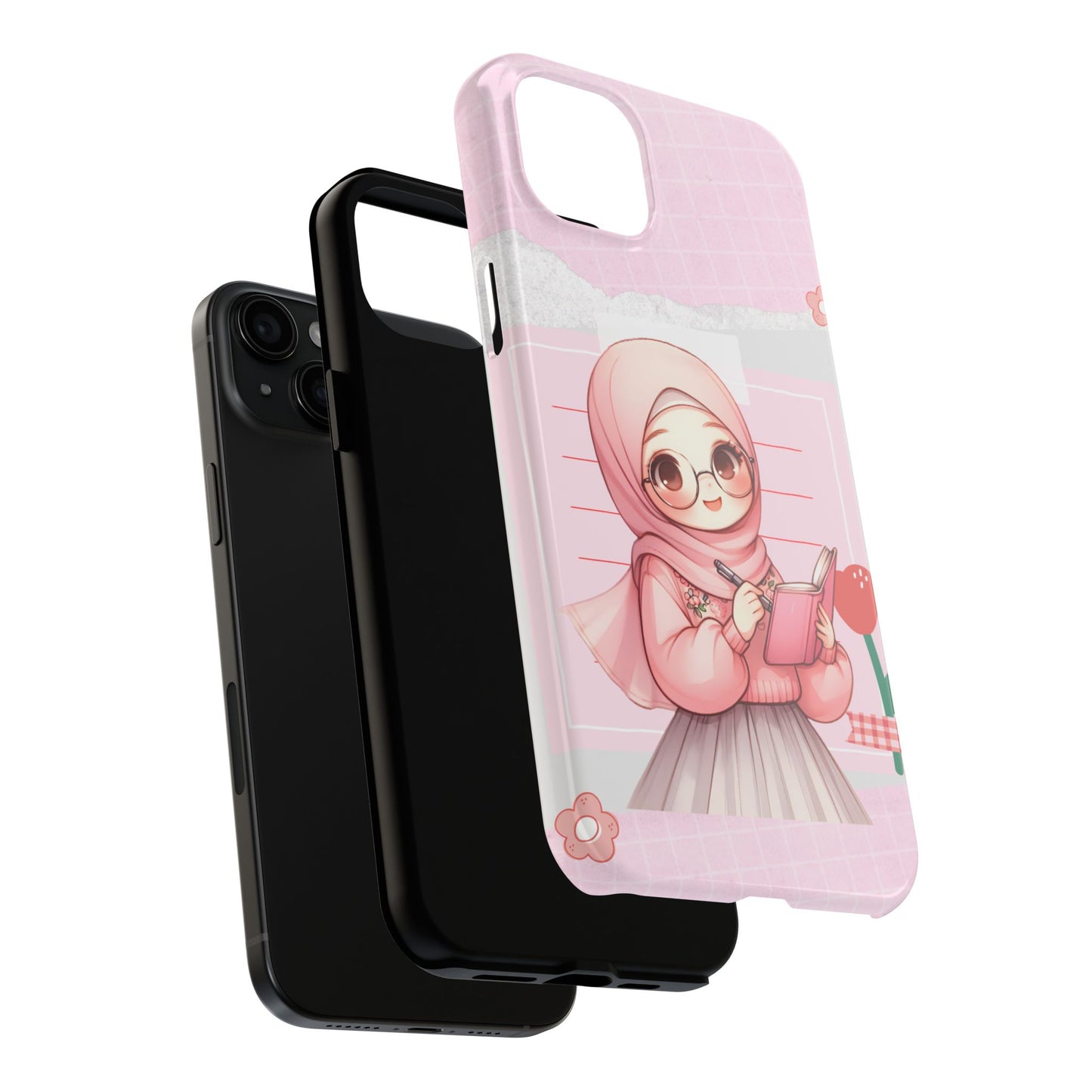 Cute Illustrated Phone Case for Girls - Stylish Tough Phone Cases with Floral Design