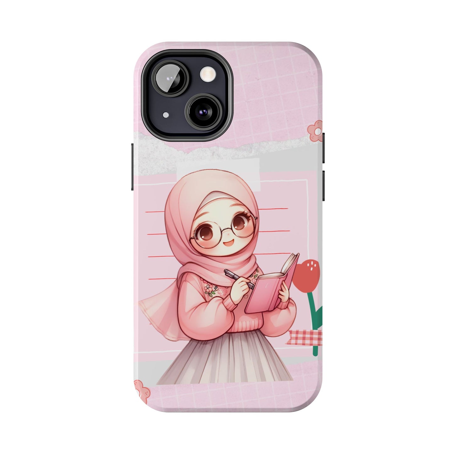 Cute Illustrated Phone Case for Girls - Stylish Tough Phone Cases with Floral Design