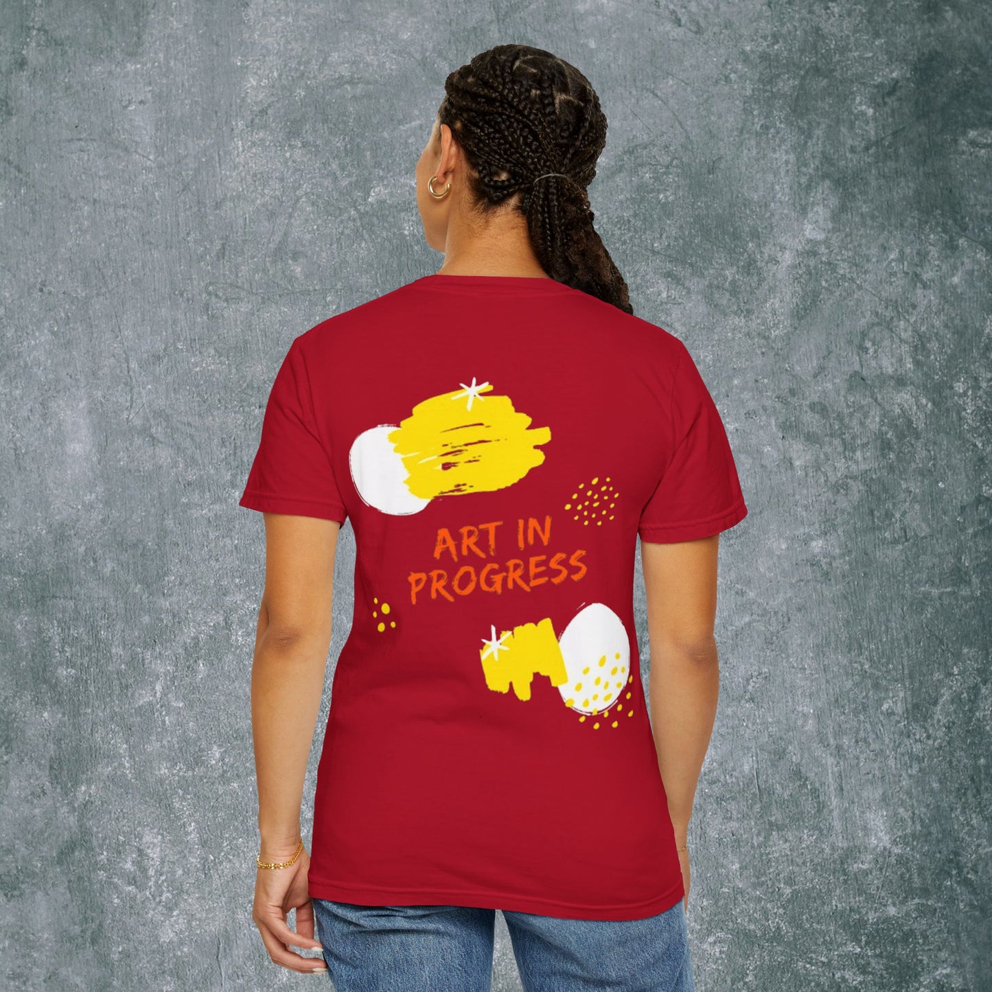 Art in Progress T-Shirt - Creative Expression Tee - With Back Print