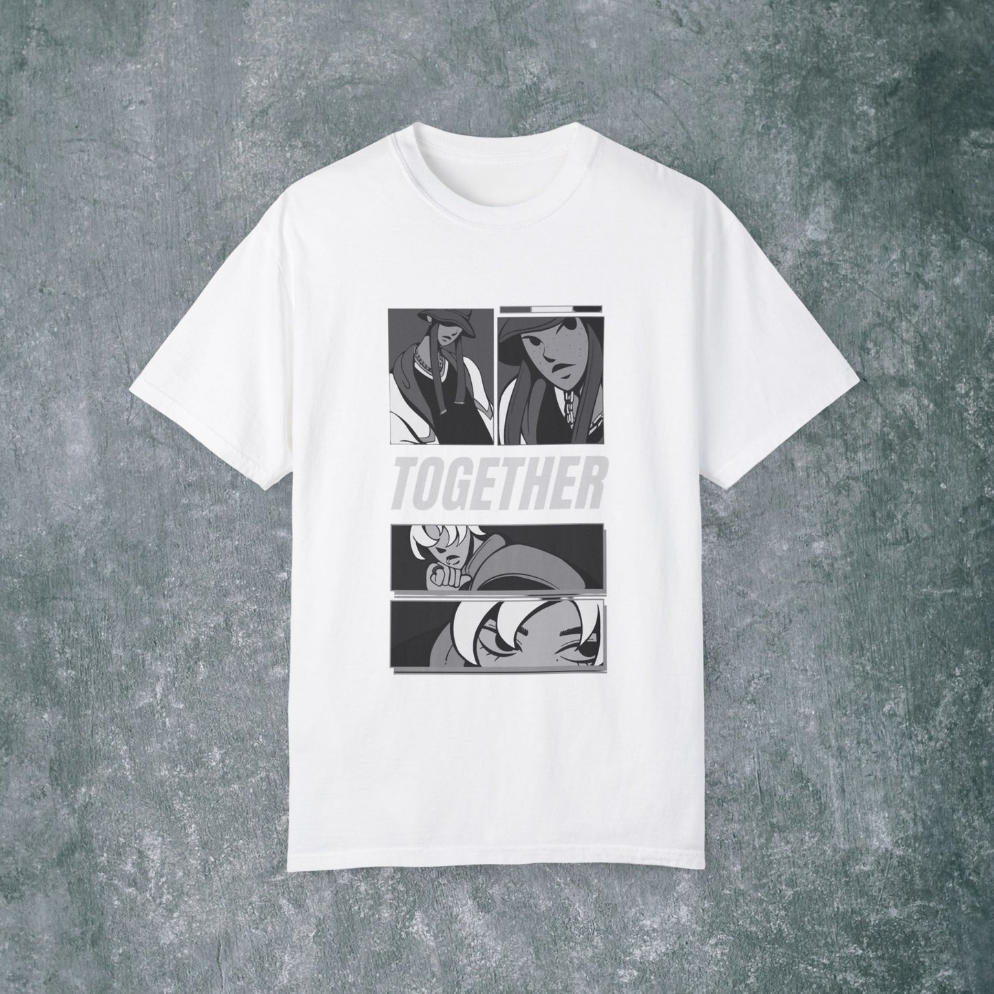 Together Unisex Garment-Dyed T-Shirt - Casual Graphic Tee for Friendship & Community