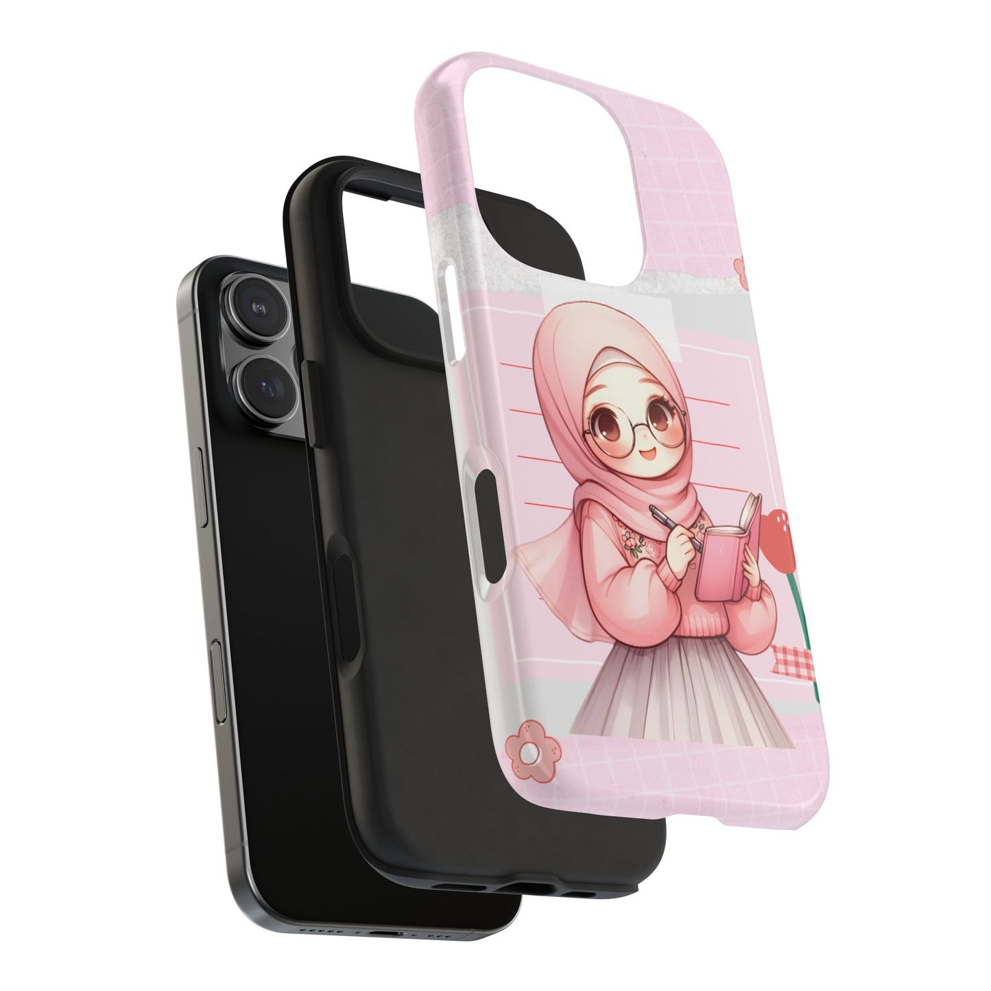 Cute Illustrated Phone Case for Girls - Stylish Tough Phone Cases with Floral Design