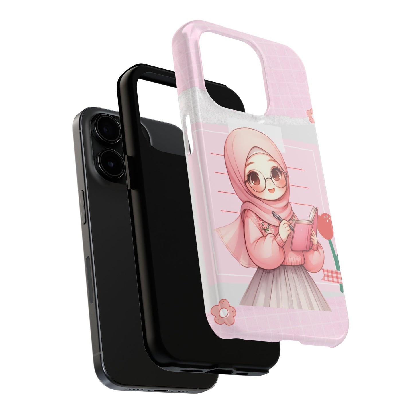 Cute Illustrated Phone Case for Girls - Stylish Tough Phone Cases with Floral Design