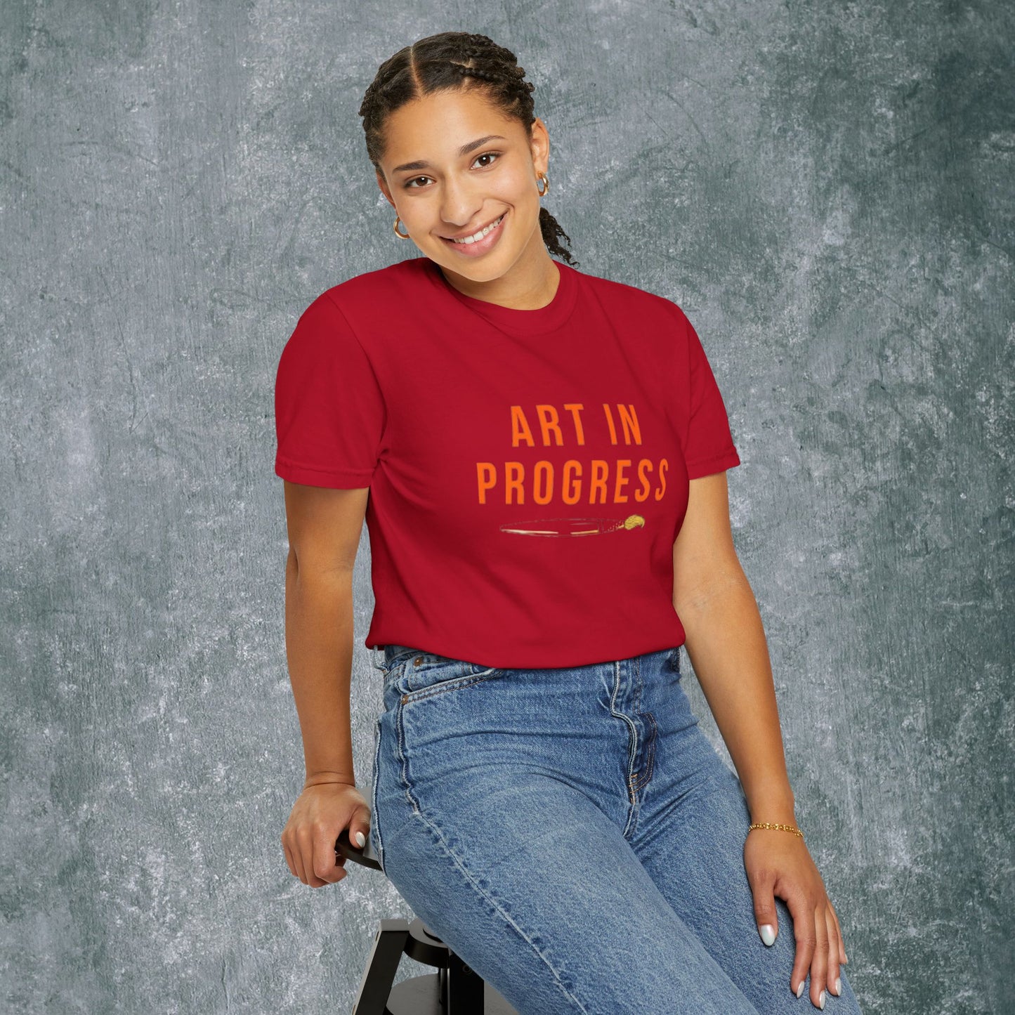 Art in Progress T-Shirt - Creative Expression Tee - With Back Print