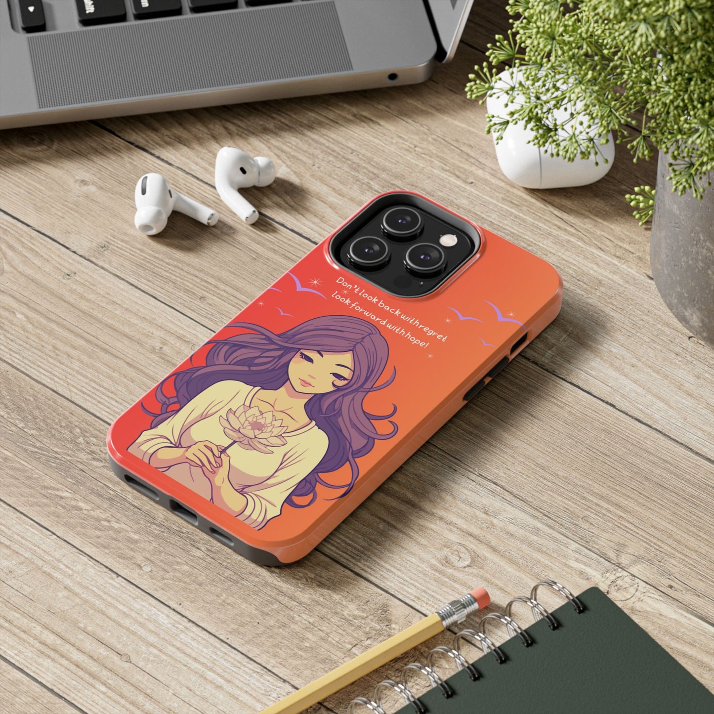 Inspirational Tough Phone Case - 'Look Forward with Hope' Design