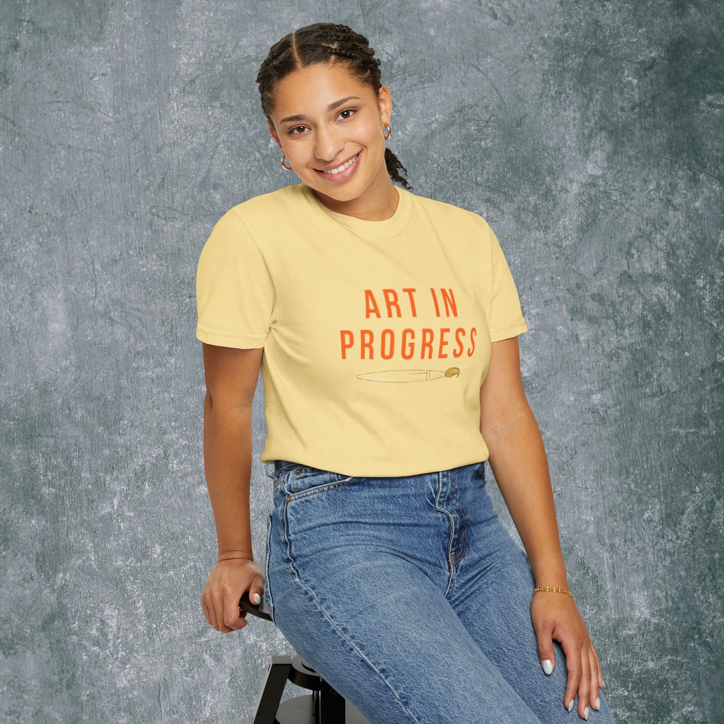 Art in Progress T-Shirt - Creative Expression Tee - With Back Print