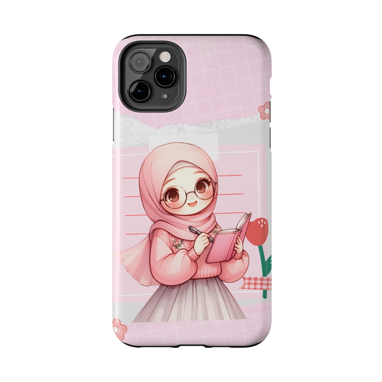 Cute Illustrated Phone Case for Girls - Stylish Tough Phone Cases with Floral Design