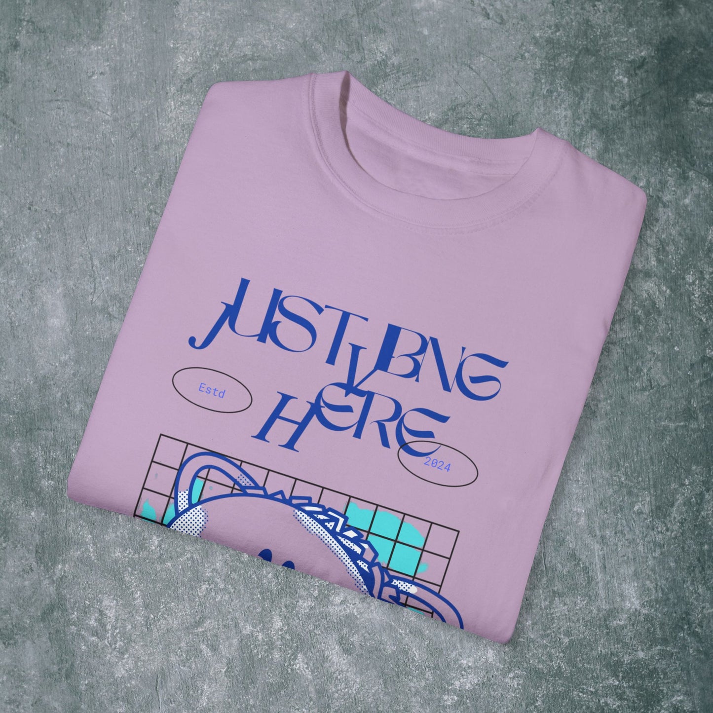 Playful Graphic Tee - 'Just Being Here' Unisex T-Shirt