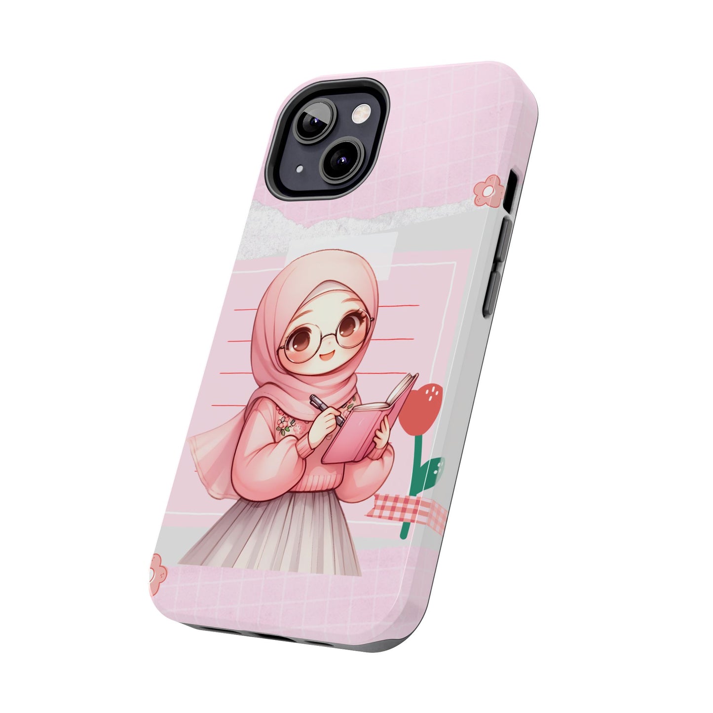 Cute Illustrated Phone Case for Girls - Stylish Tough Phone Cases with Floral Design