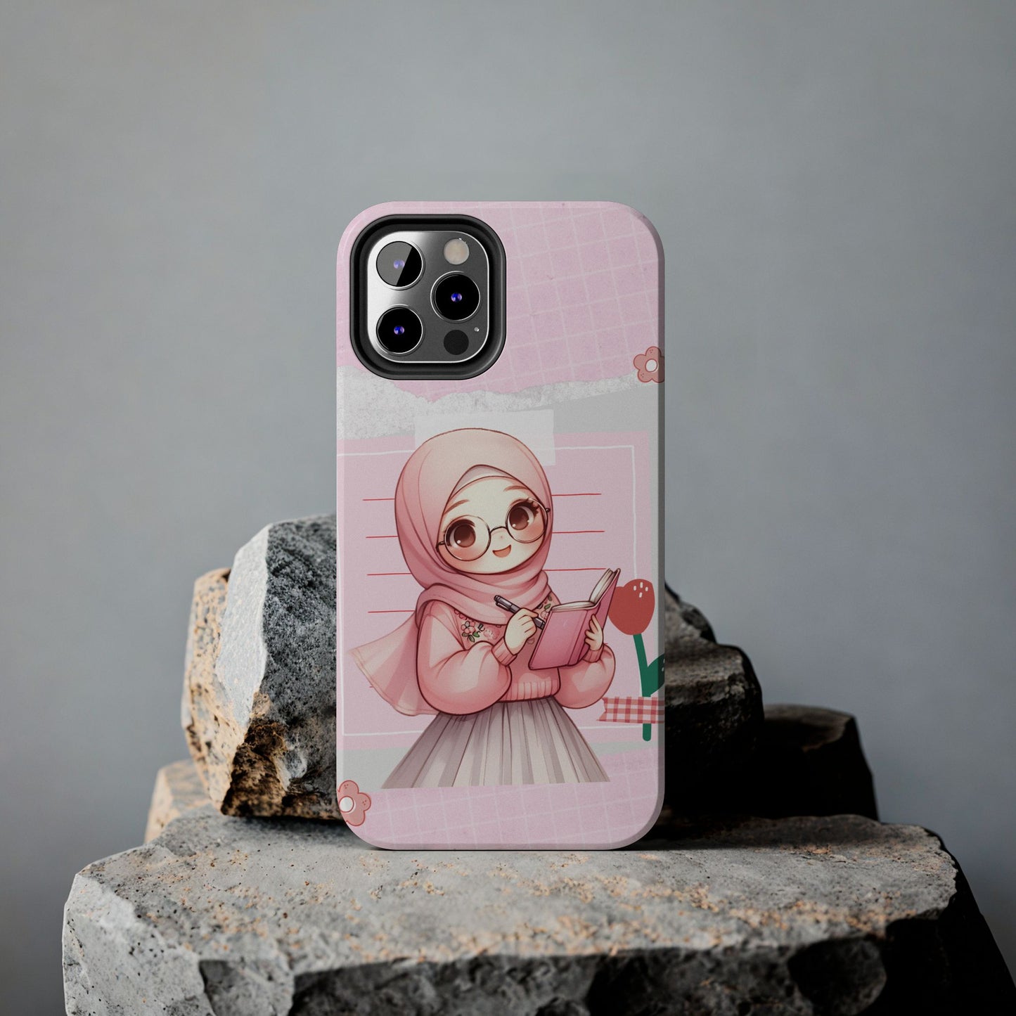 Cute Illustrated Phone Case for Girls - Stylish Tough Phone Cases with Floral Design