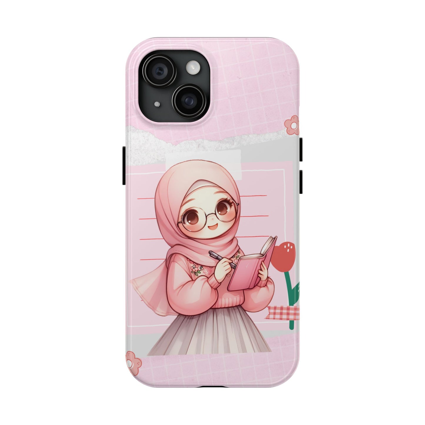Cute Illustrated Phone Case for Girls - Stylish Tough Phone Cases with Floral Design