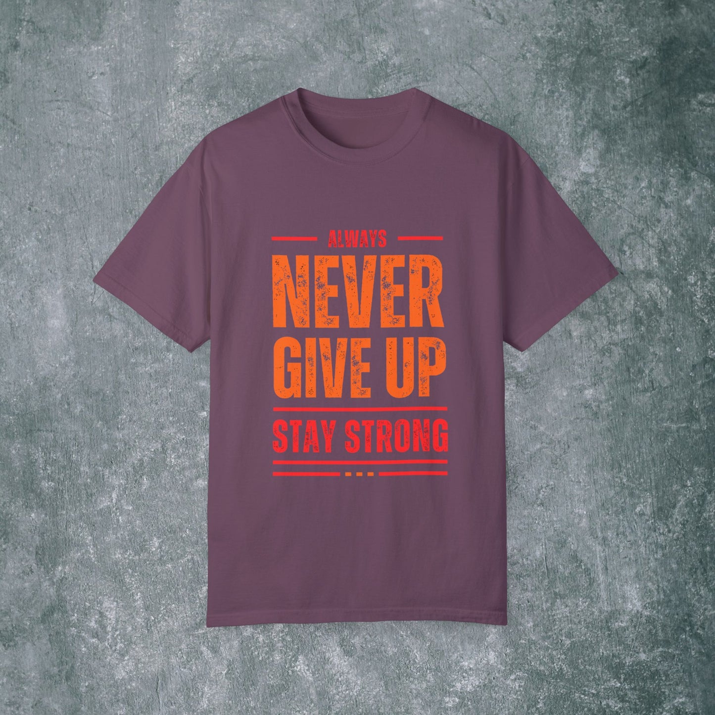 Garment-Dyed T-shirt with Bold Lines Design