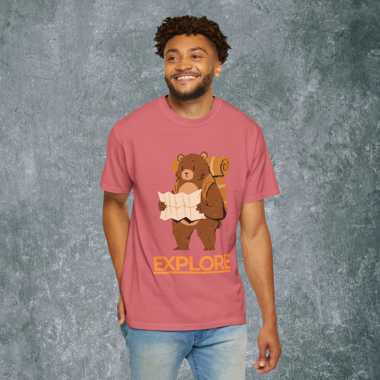 Explore Bear Unisex Garment-Dyed T-Shirt