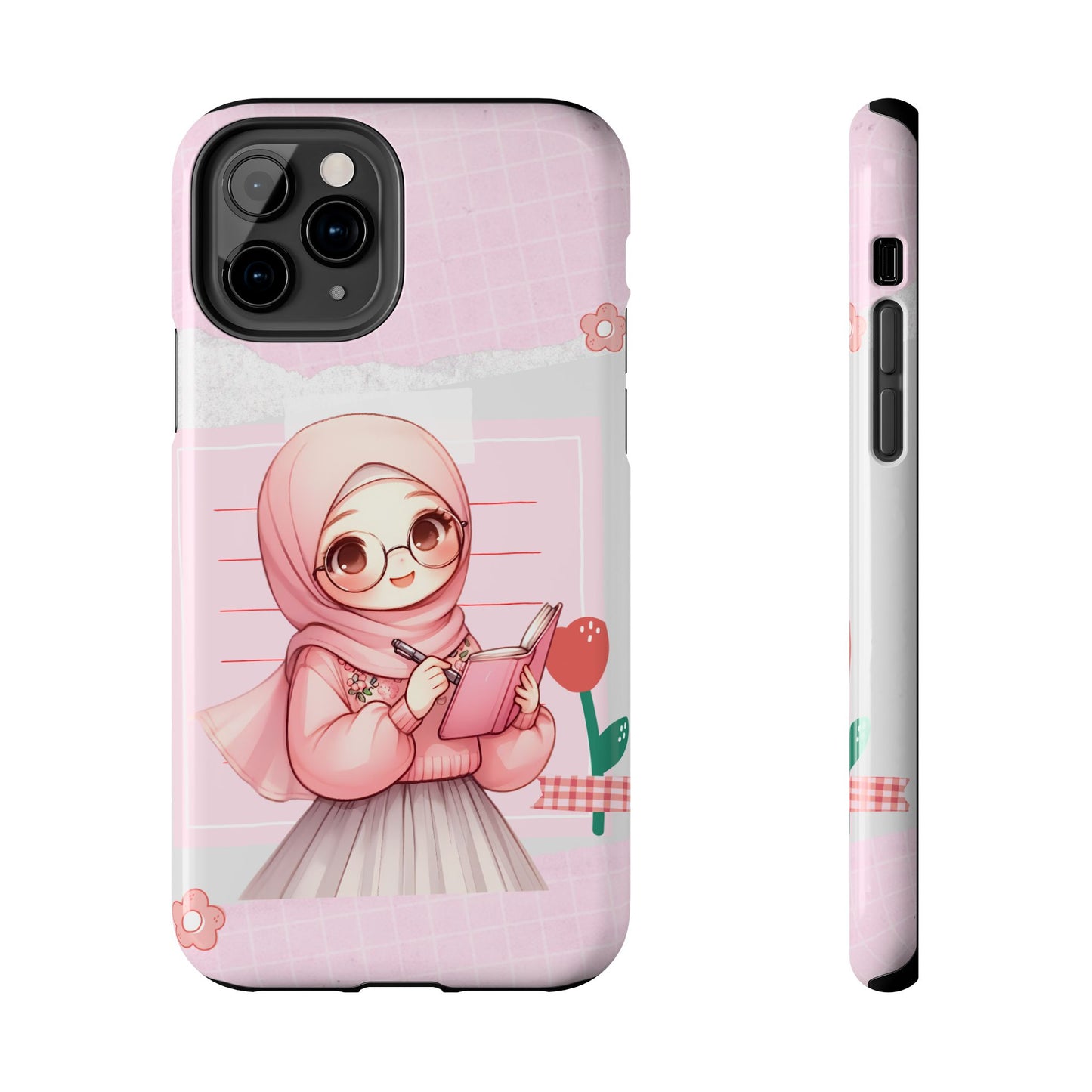 Cute Illustrated Phone Case for Girls - Stylish Tough Phone Cases with Floral Design