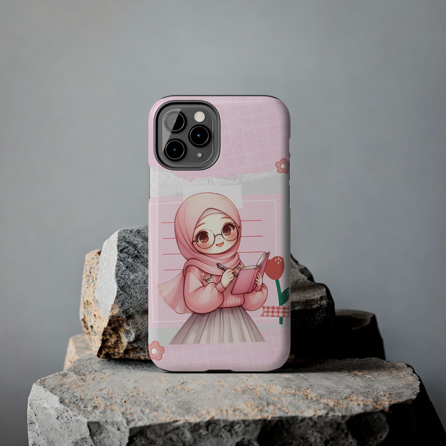 Cute Illustrated Phone Case for Girls - Stylish Tough Phone Cases with Floral Design