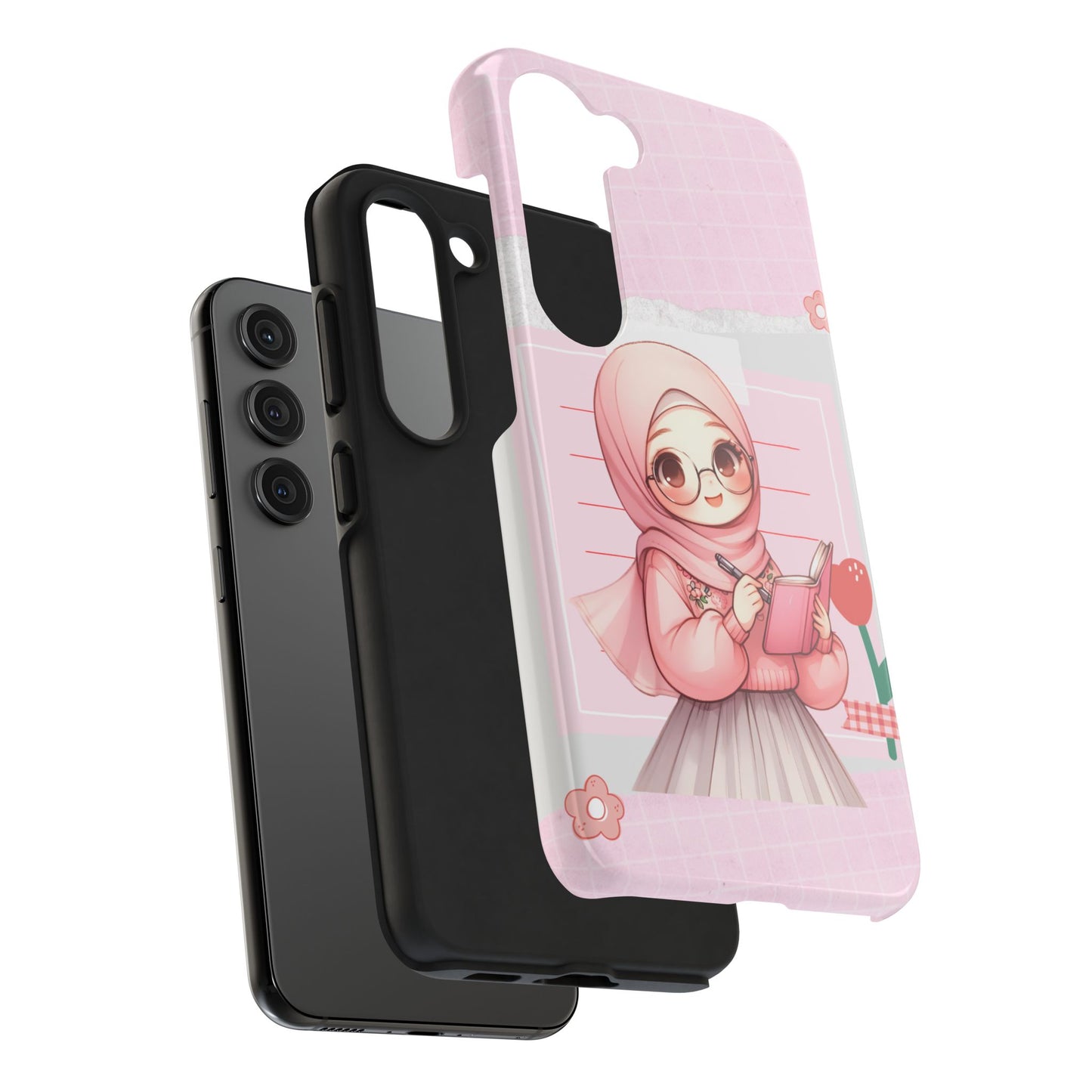 Cute Illustrated Phone Case for Girls - Stylish Tough Phone Cases with Floral Design