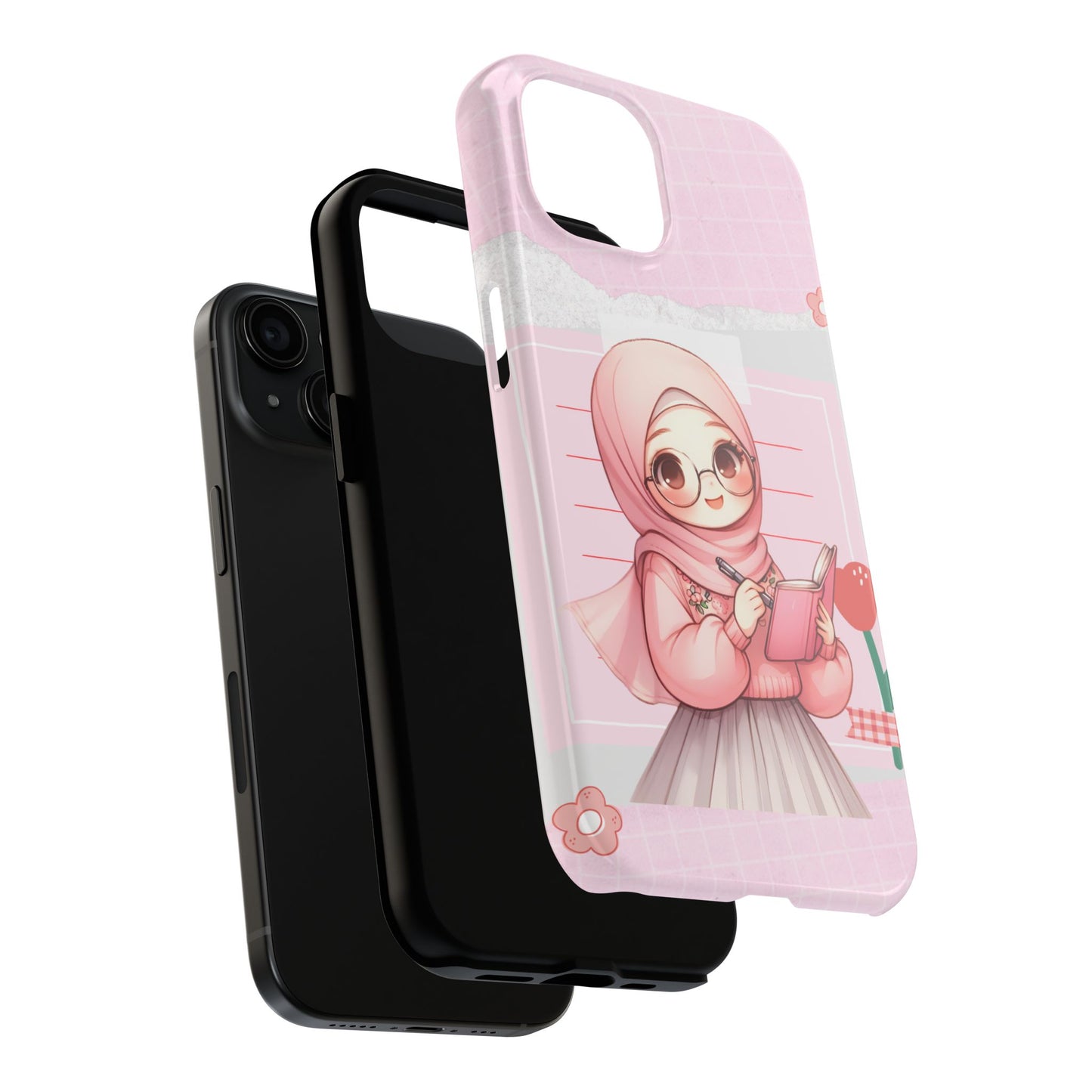 Cute Illustrated Phone Case for Girls - Stylish Tough Phone Cases with Floral Design