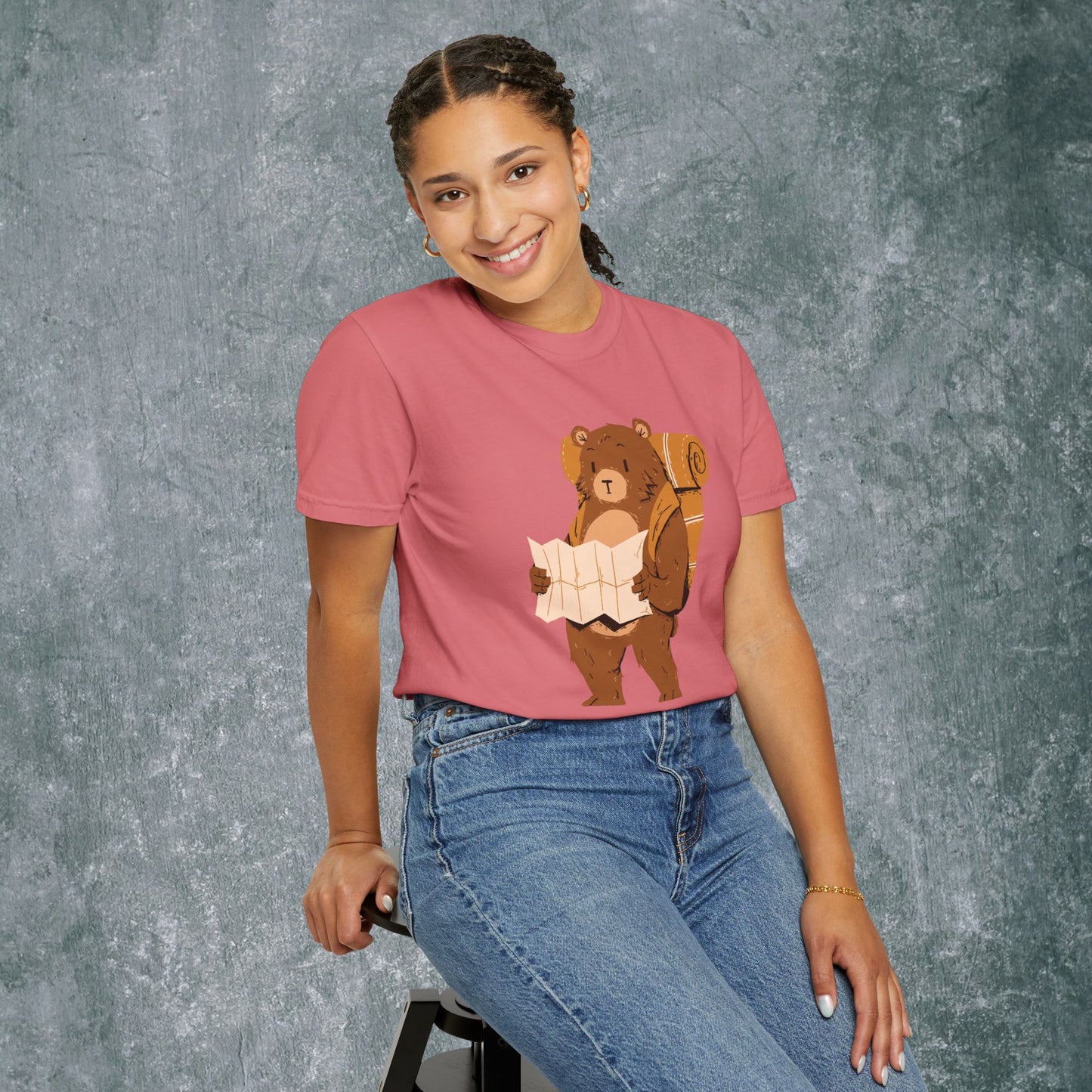 Explore Bear Unisex Garment-Dyed T-Shirt