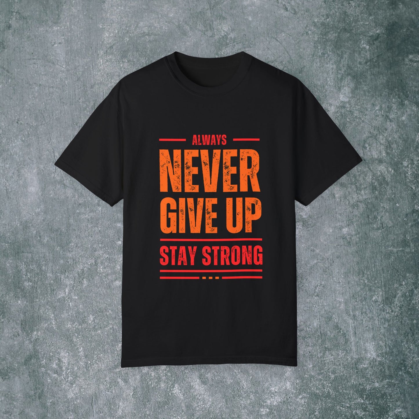 Garment-Dyed T-shirt with Bold Lines Design