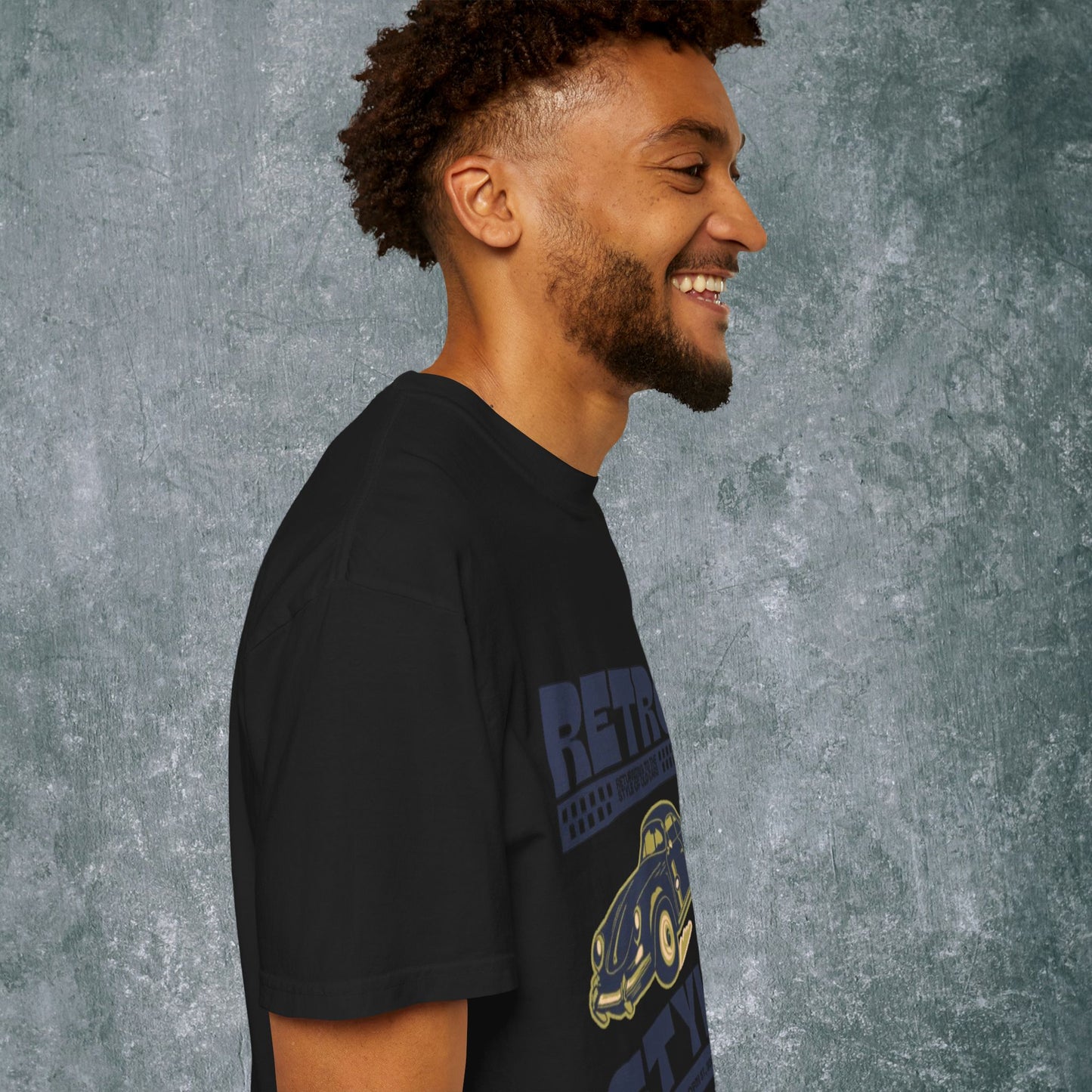 Retro Style Unisex Garment-Dyed T-Shirt - Vintage Car Design