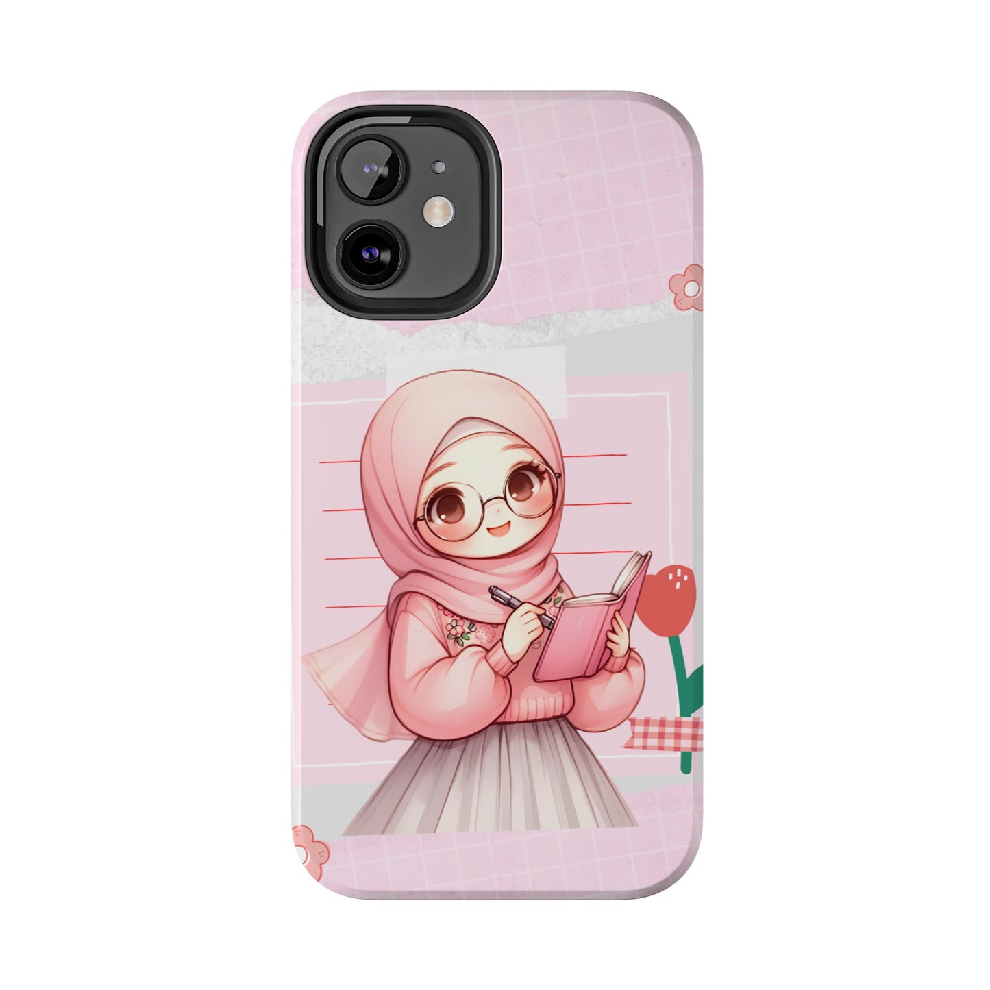 Cute Illustrated Phone Case for Girls - Stylish Tough Phone Cases with Floral Design