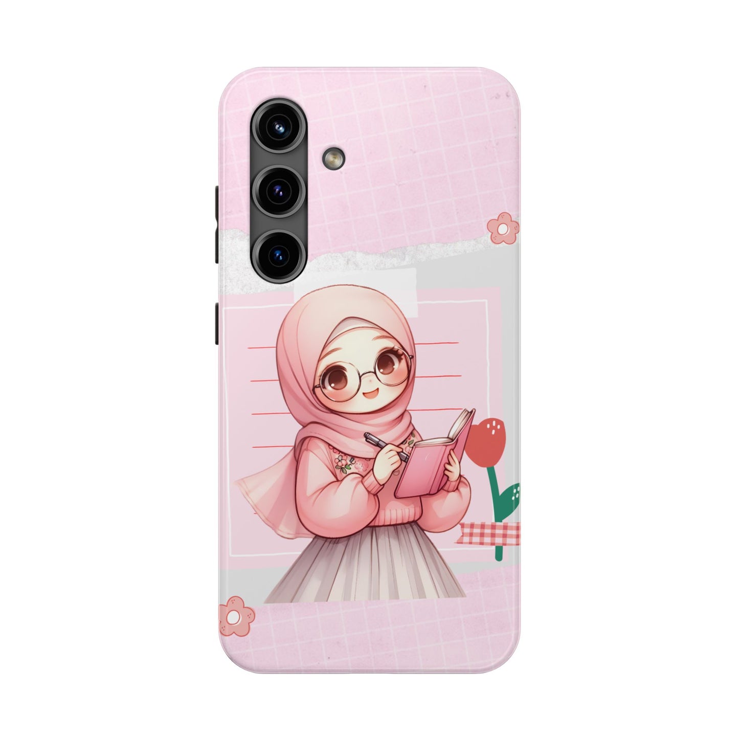Cute Illustrated Phone Case for Girls - Stylish Tough Phone Cases with Floral Design