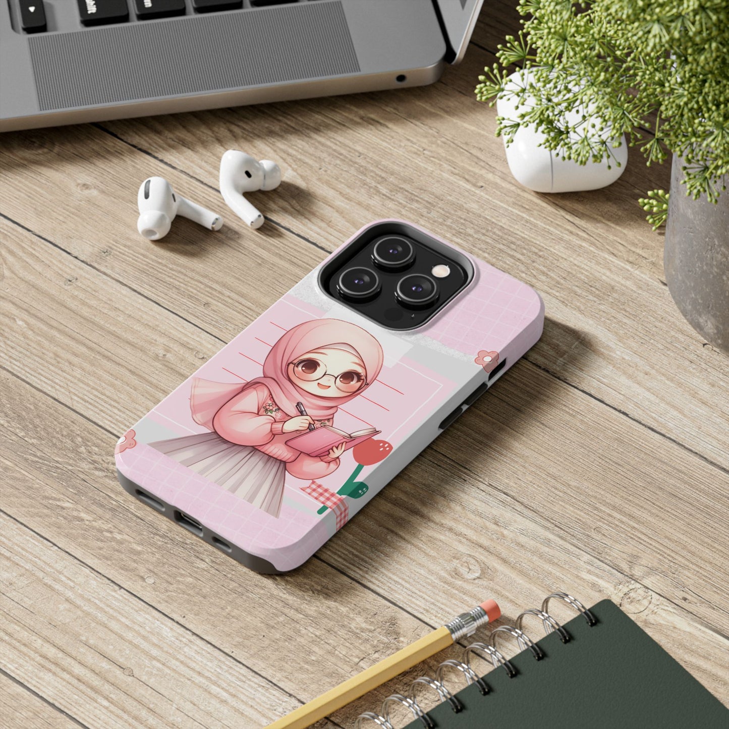 Cute Illustrated Phone Case for Girls - Stylish Tough Phone Cases with Floral Design