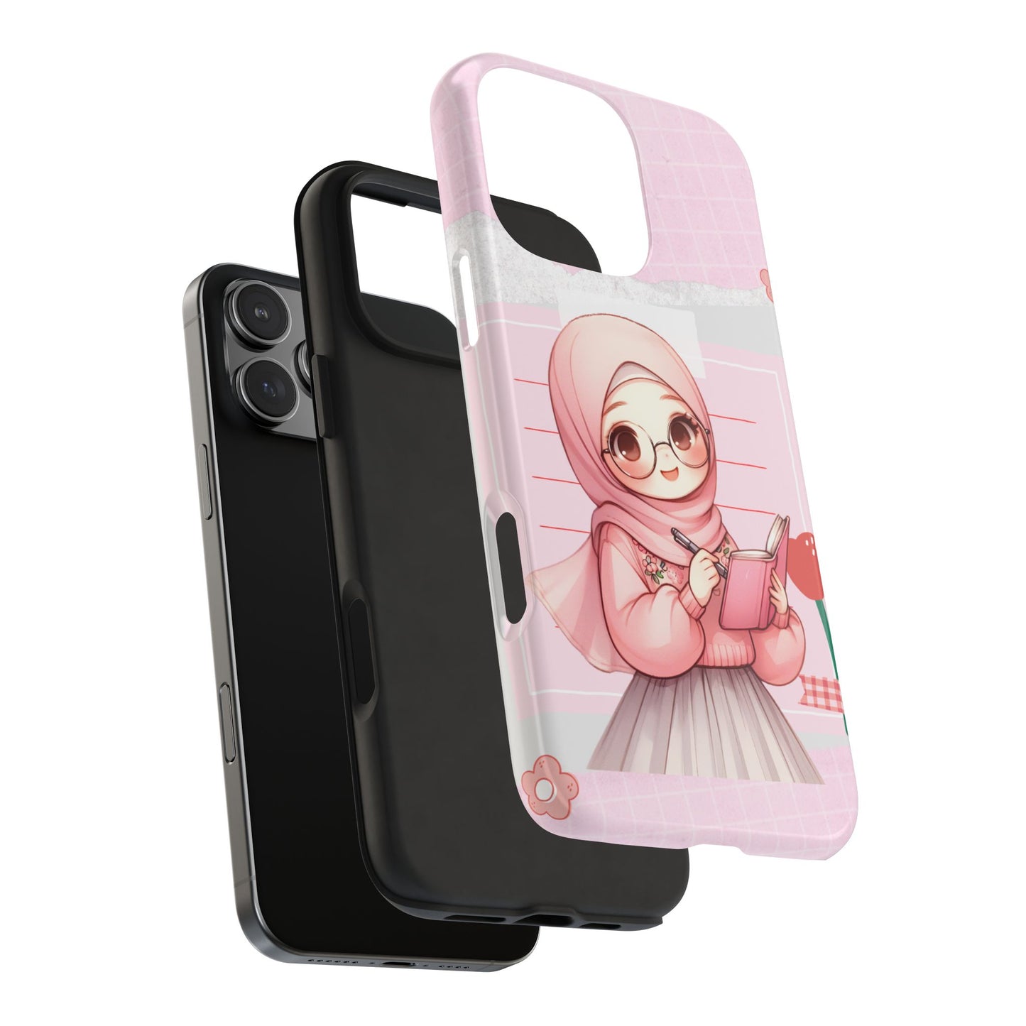 Cute Illustrated Phone Case for Girls - Stylish Tough Phone Cases with Floral Design