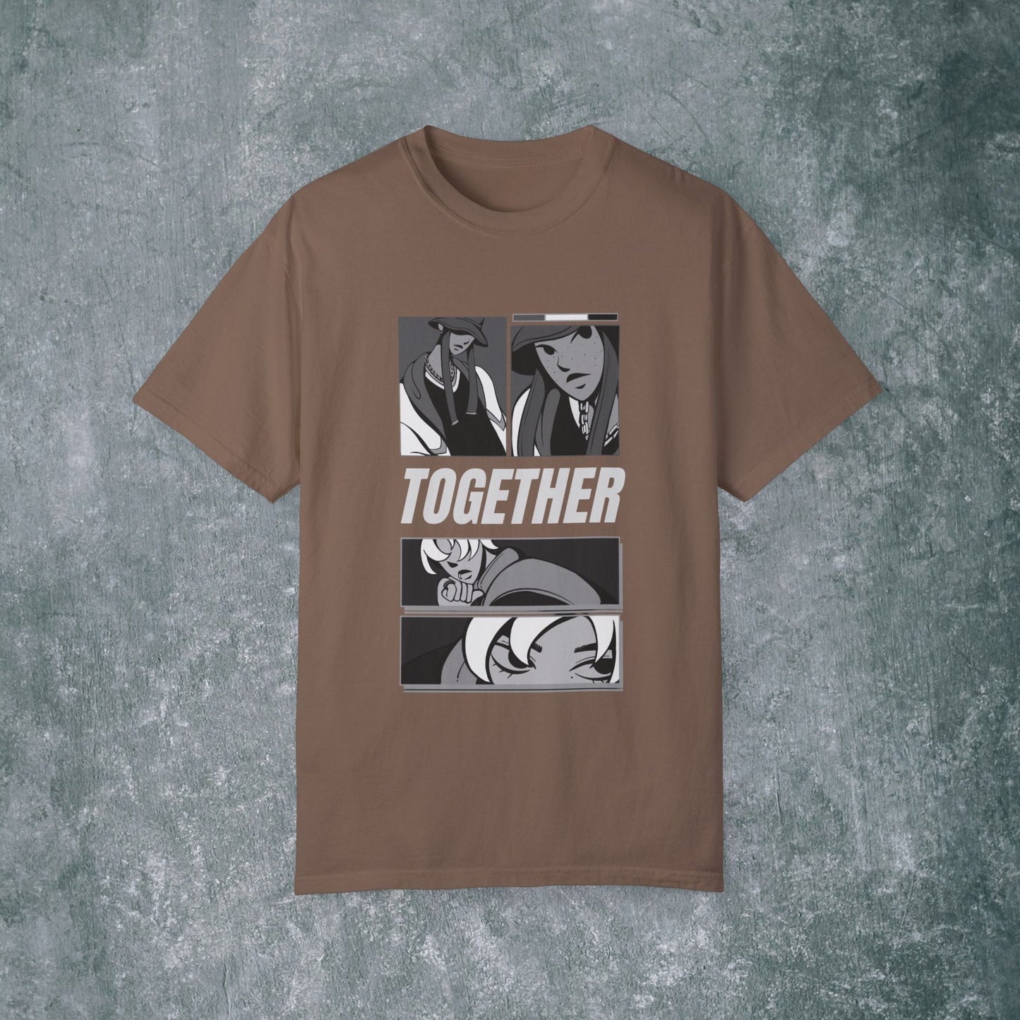 Together Unisex Garment-Dyed T-Shirt - Casual Graphic Tee for Friendship & Community