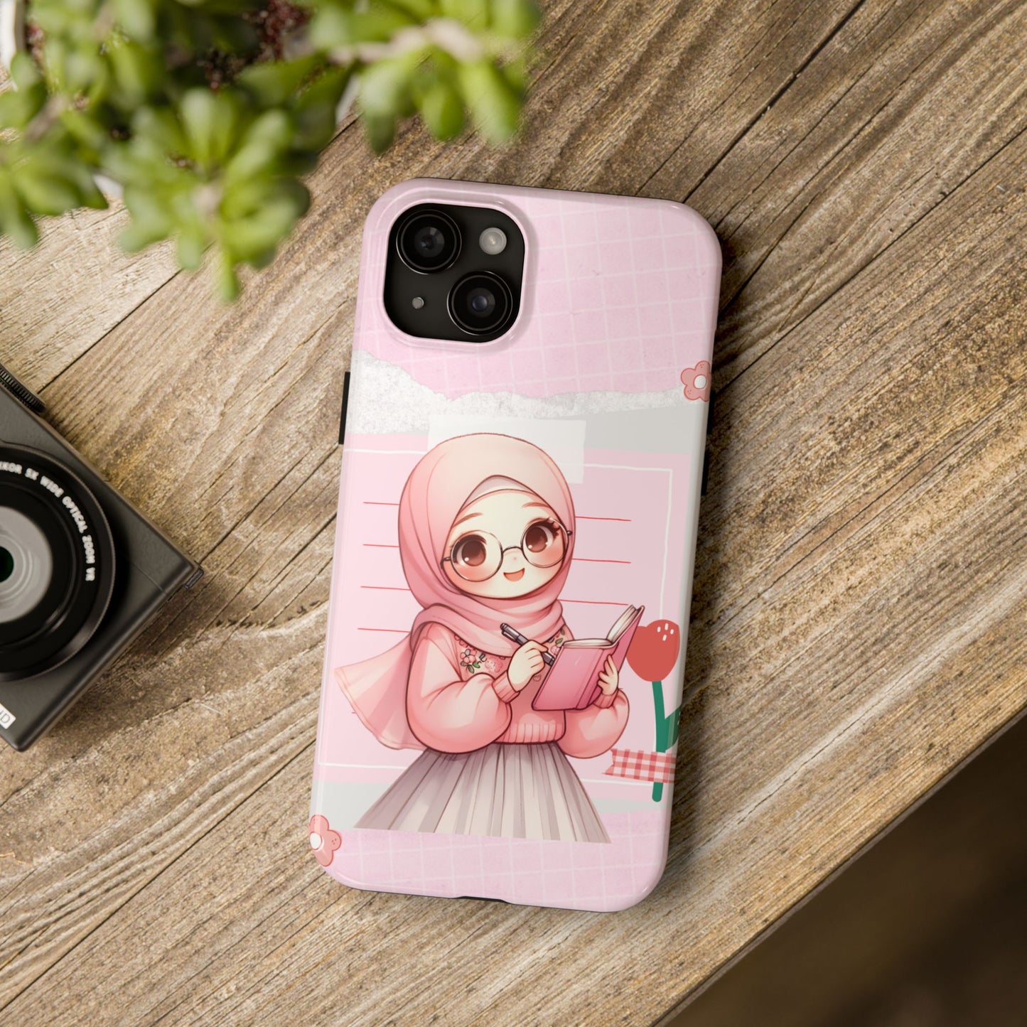 Cute Illustrated Phone Case for Girls - Stylish Tough Phone Cases with Floral Design