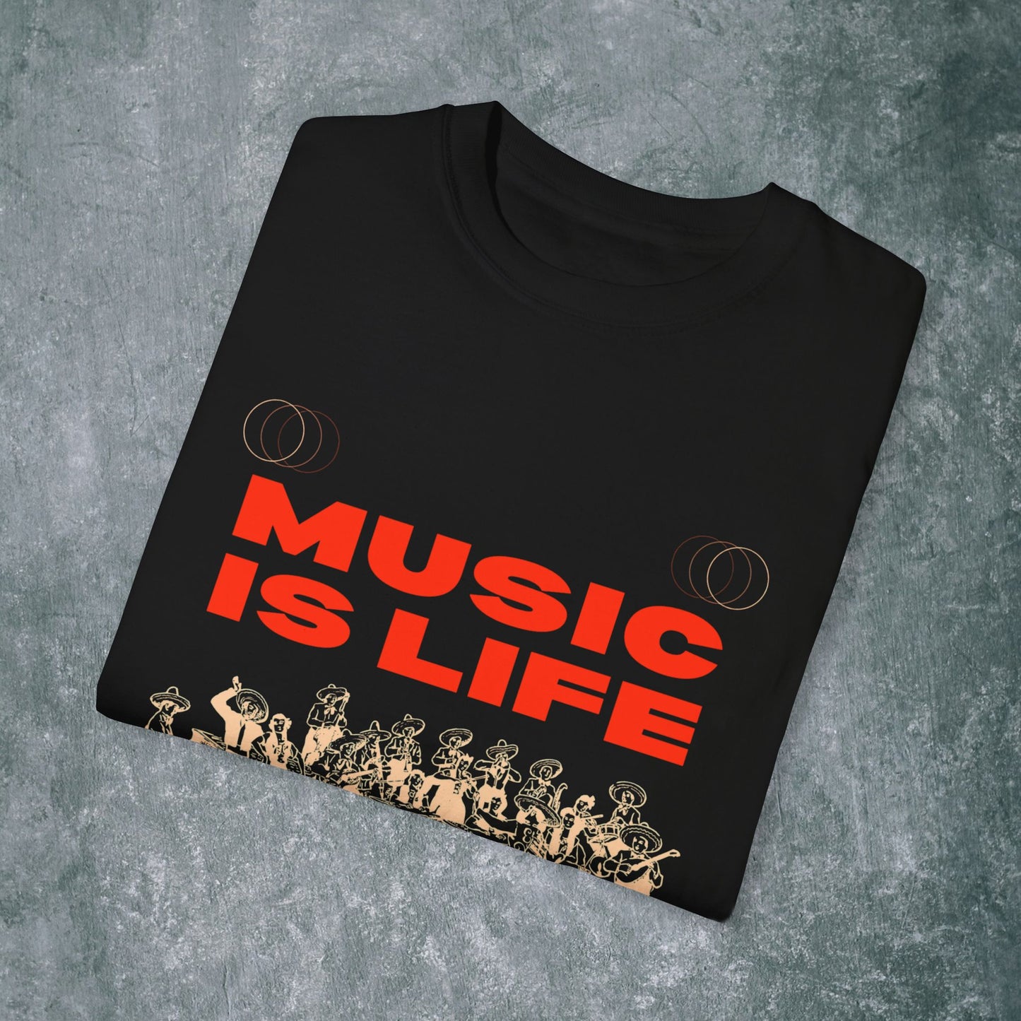 Music Is Life Unisex Garment-Dyed T-Shirt - Perfect for Music Lovers
